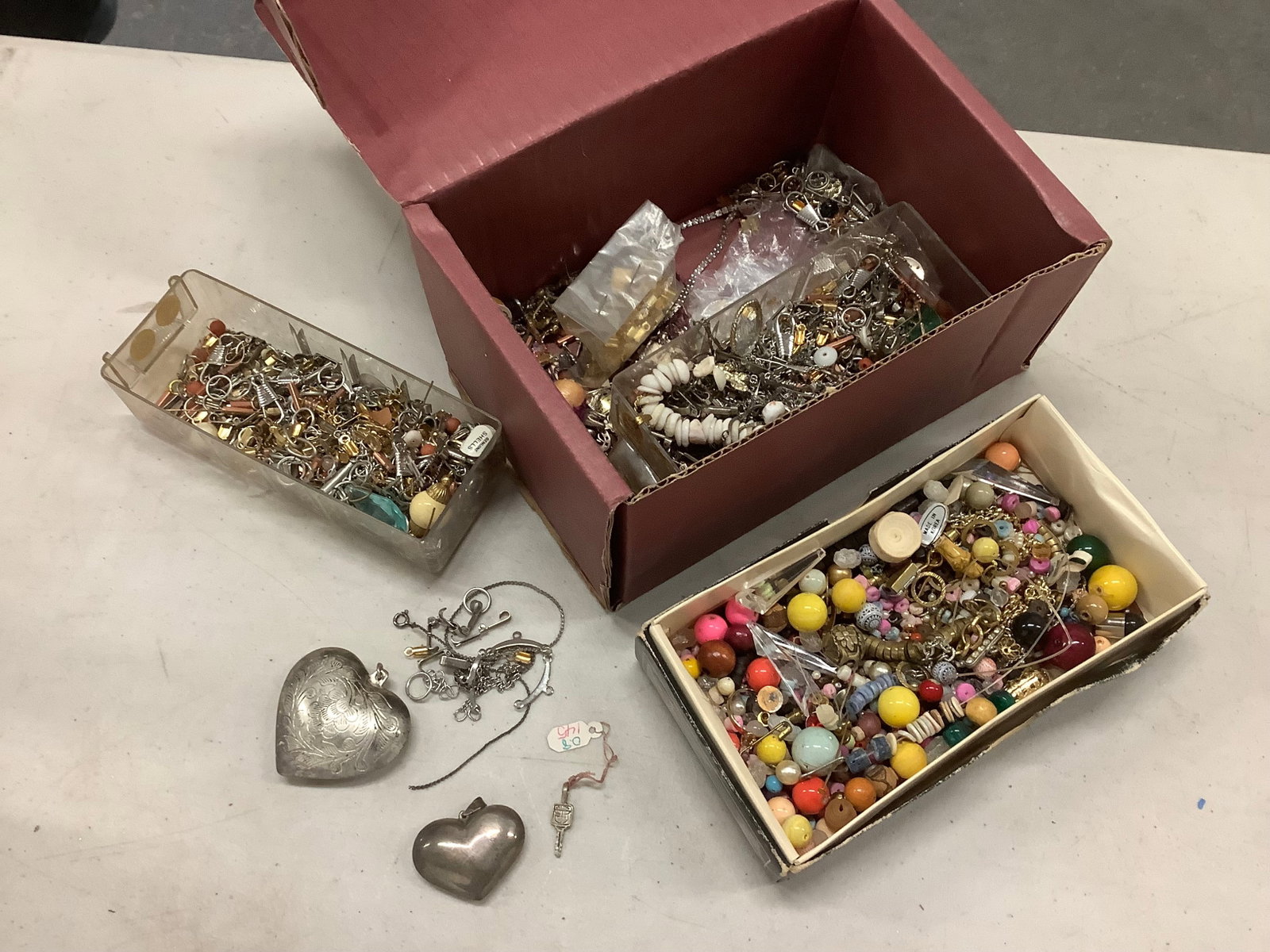 Jewelry Findings, Bench Sweepings, Gold Filled Items, some Sterling, Cadillac Key Charm: Jewelry Findings, Bench Sweepings, Gold Filled Items, some Sterling, Cadillac Key Charm