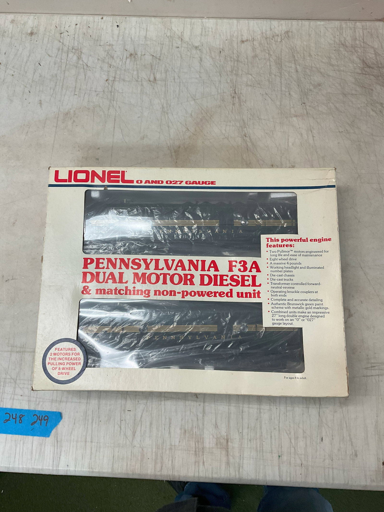 Lionel Pennsylvania F3A Dual Motor Diesel & Matching non-powered unit (1 of 1)