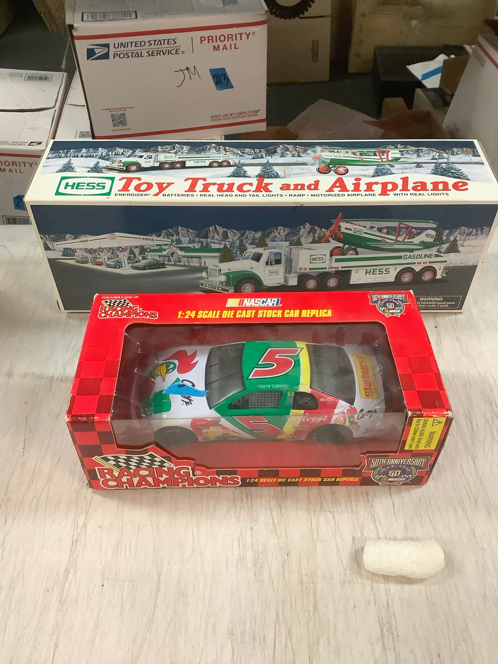 HESS Toy Truck and Airplane, NASCAR 1:24 Scale Die Cast Stock Car Replica (1 of 1)
