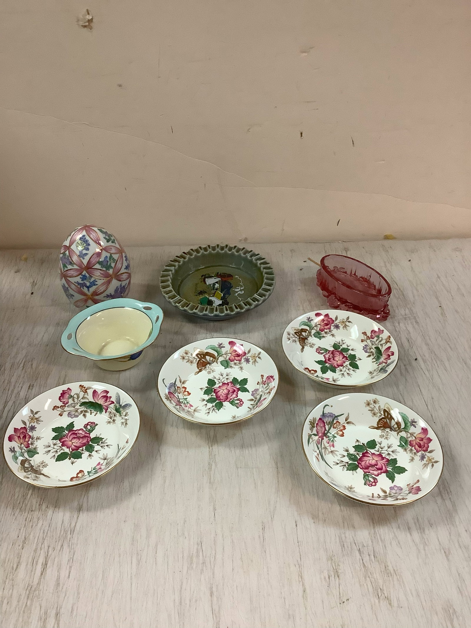 Irish Porecelain Wade Ashtray, Wedgwood Charnwood China Dishes and more: Irish Porecelain Wade Ashtray, Wedgwood Charnwood China Dishes and more