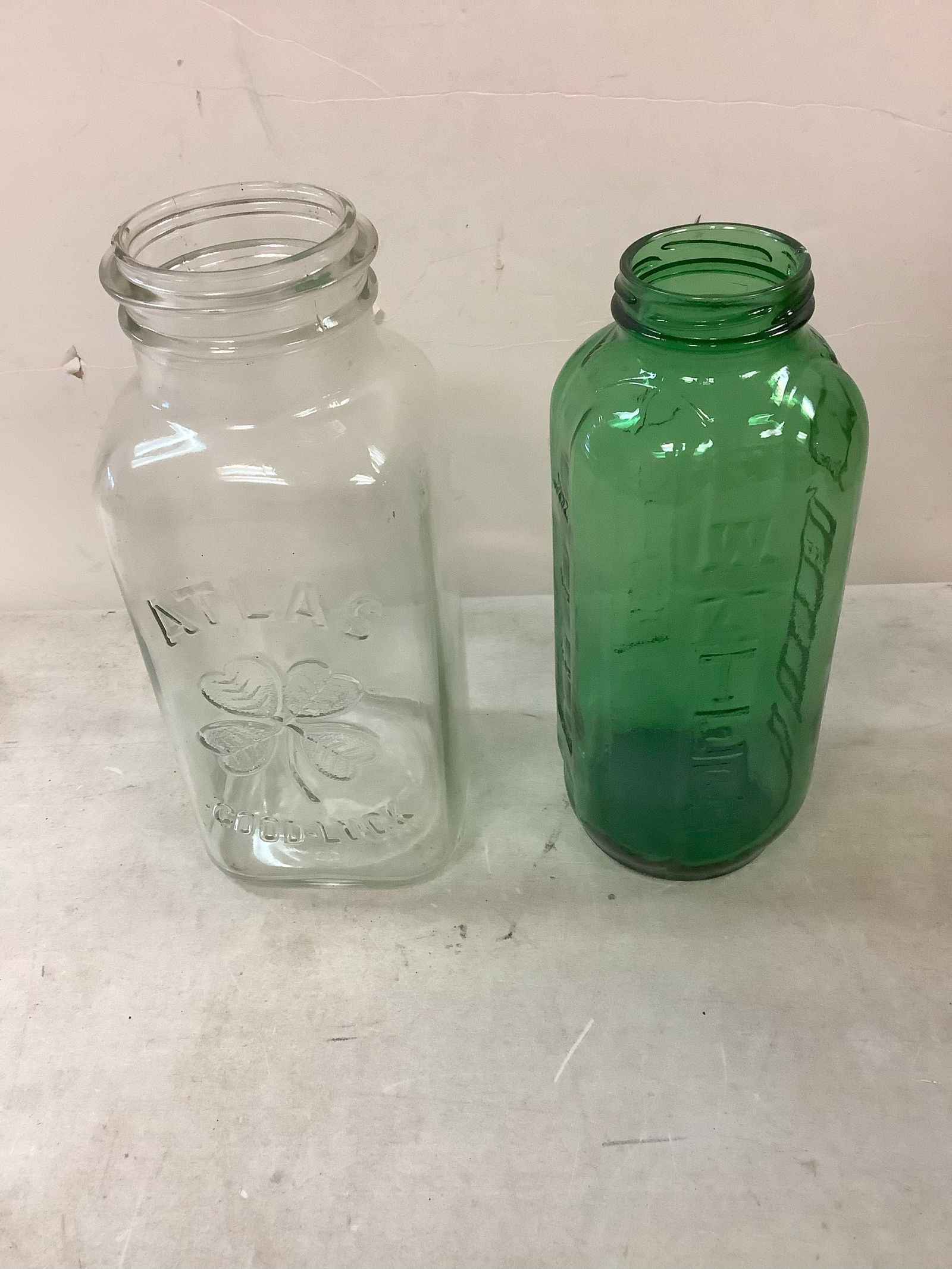 Atlas Glass Jar 10in tall, Glass Water Jar (1 of 1)