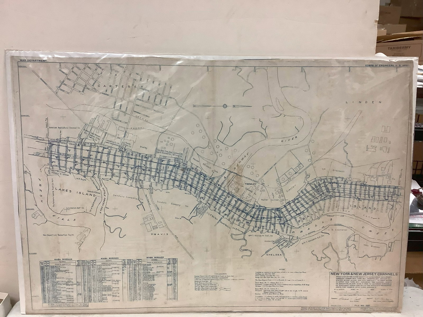 New York/New Jersey Channels on Chart dated November 1933 Showing Freshkills, Rahway River and: New York/New Jersey Channels on Chart dated November 1933 Showing Freshkills, Rahway River and Pralls Creek 21.5x40