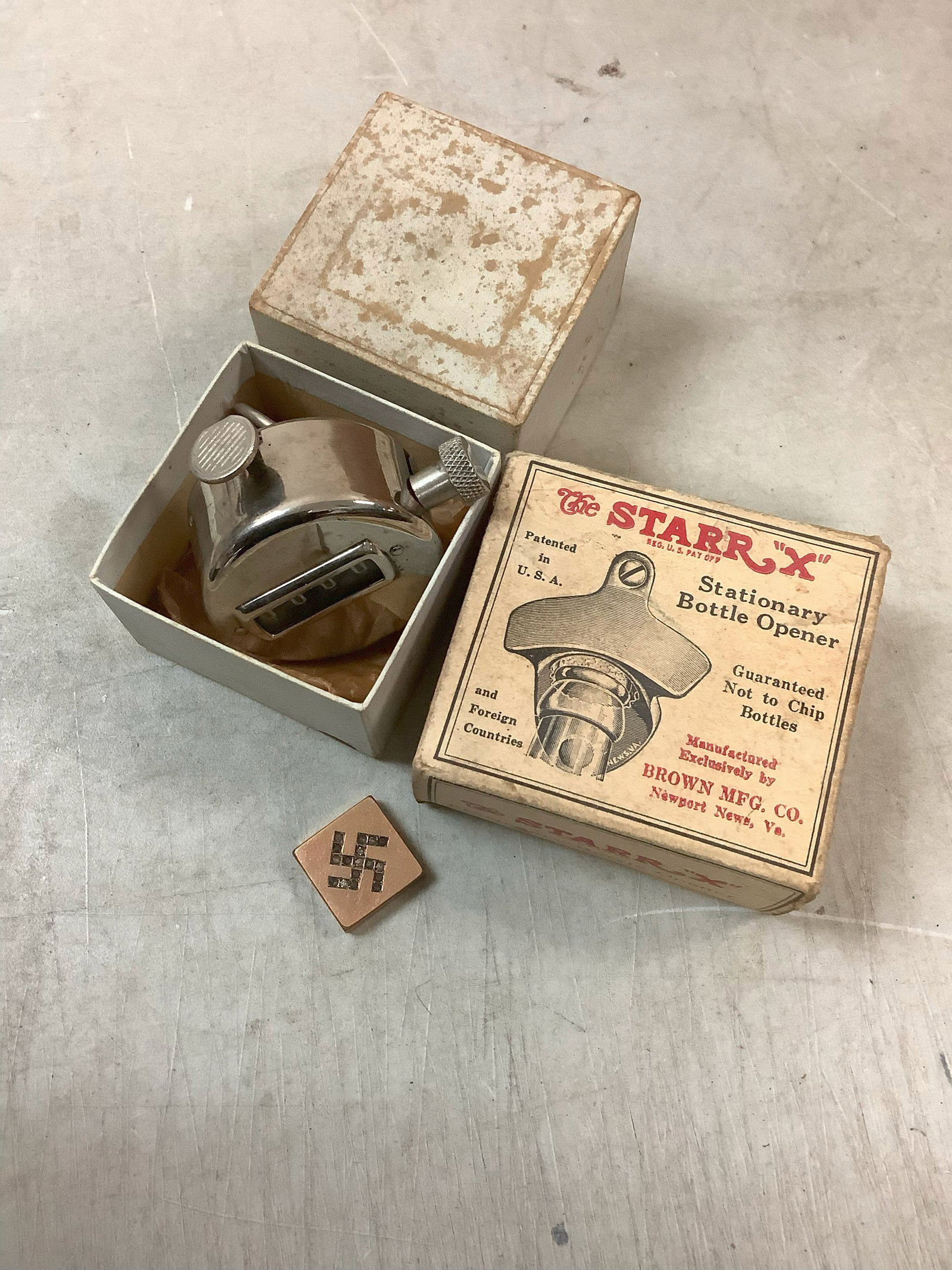 Finger Counter, Starr X Bottle Opener, Swatstika Locket: Finger Counter, Starr X Bottle Opener, Swatstika Locket
