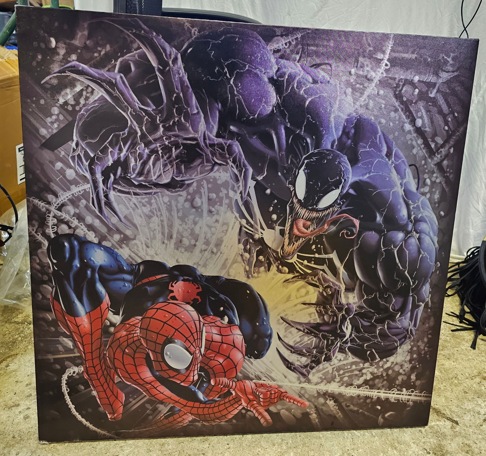 Spider-Man and Venom Canvas Wall Art 2frx2ft (1 of 1)
