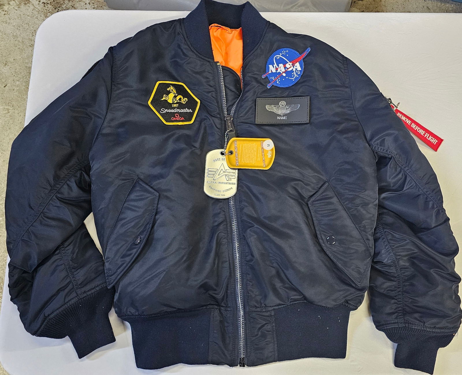 NWT Alpha Flight Jacket Replica Medium (1 of 3)
