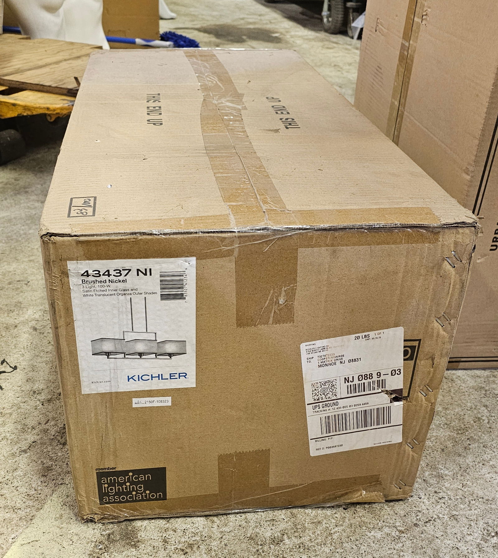 NIB Kichler Lighting Brushed Nickel Ceiling Lamp 43437 NI (1 of 2)