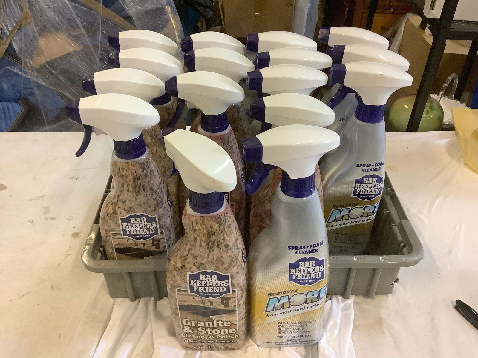 Lot Of Bar Keepers Friend Granite & Stone Cleaner & Polish And Spray