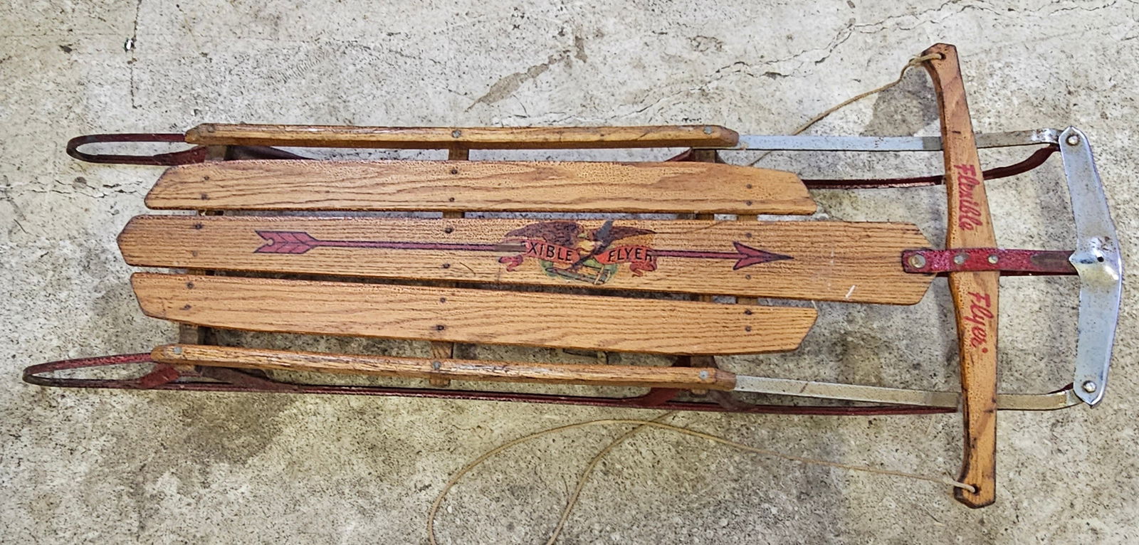 Vintage Flexible Flyer Sled 50x21" (1 of 4)