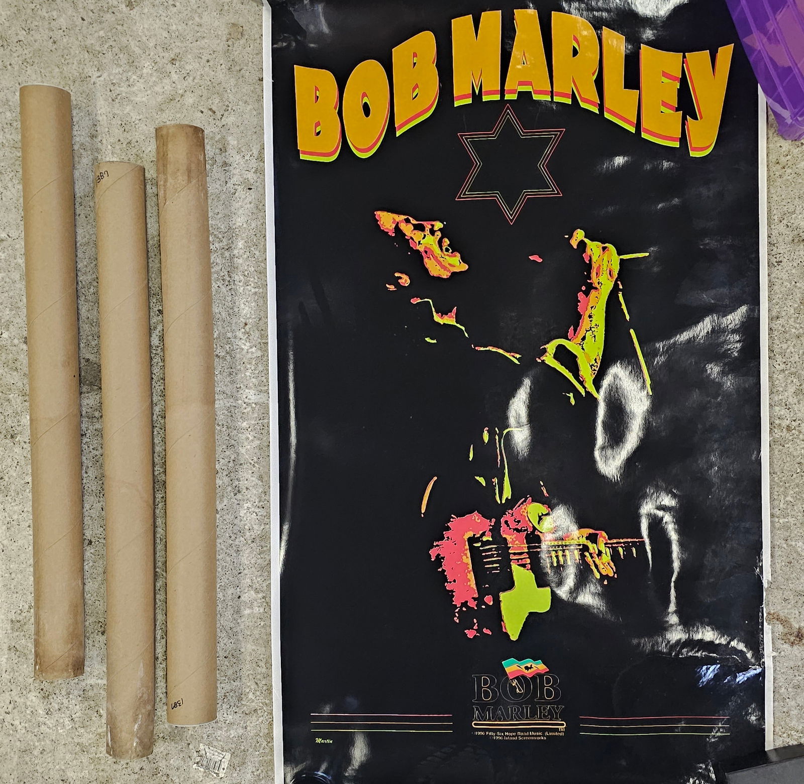 3 Vintage 1996 Bob Marley Laminated Posters 36x22" (1 of 1)