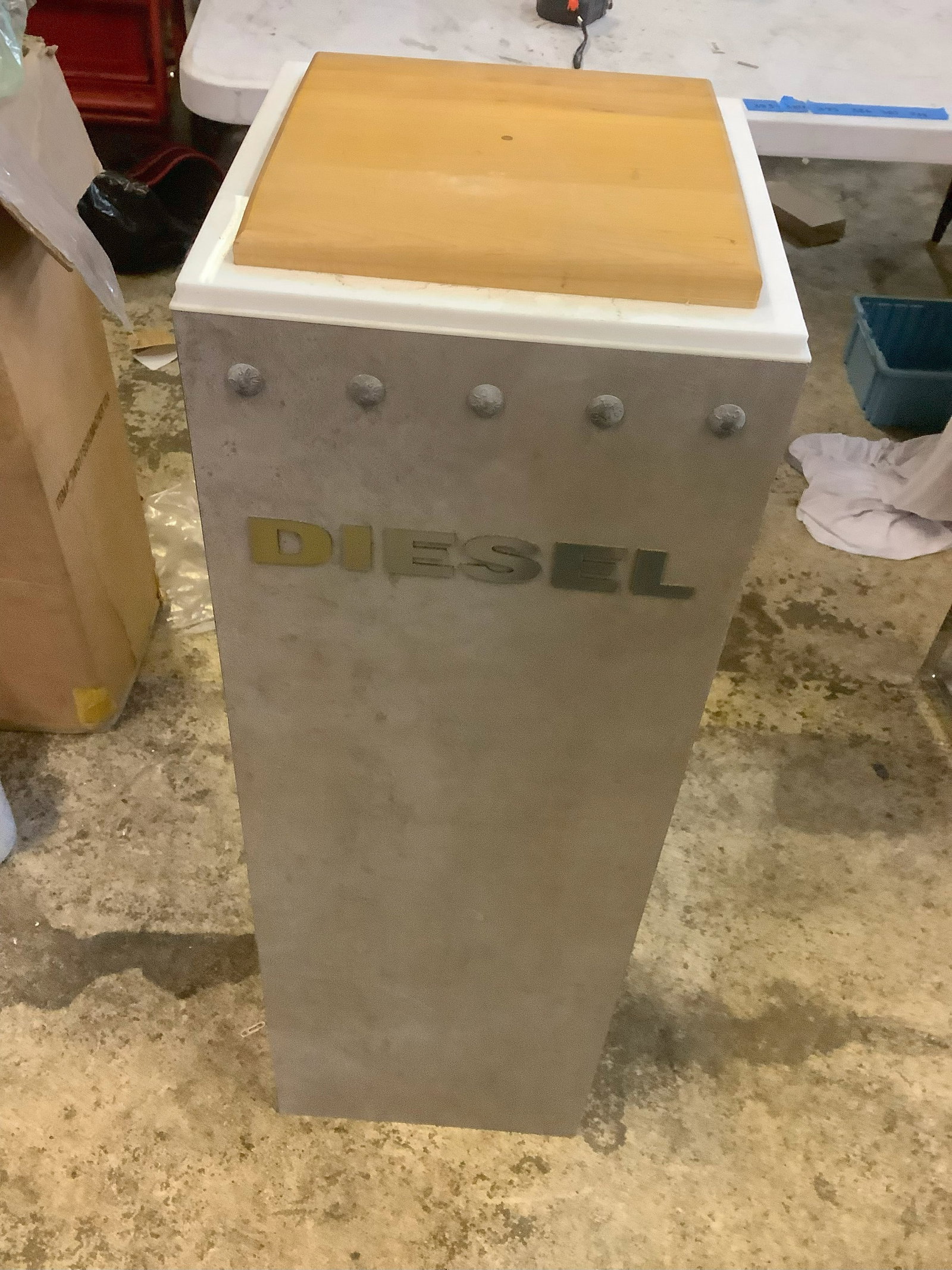 Diesel Display Stand 37in tall 1x1ft wide: Diesel Display Stand 37in tall 1x1ft wide