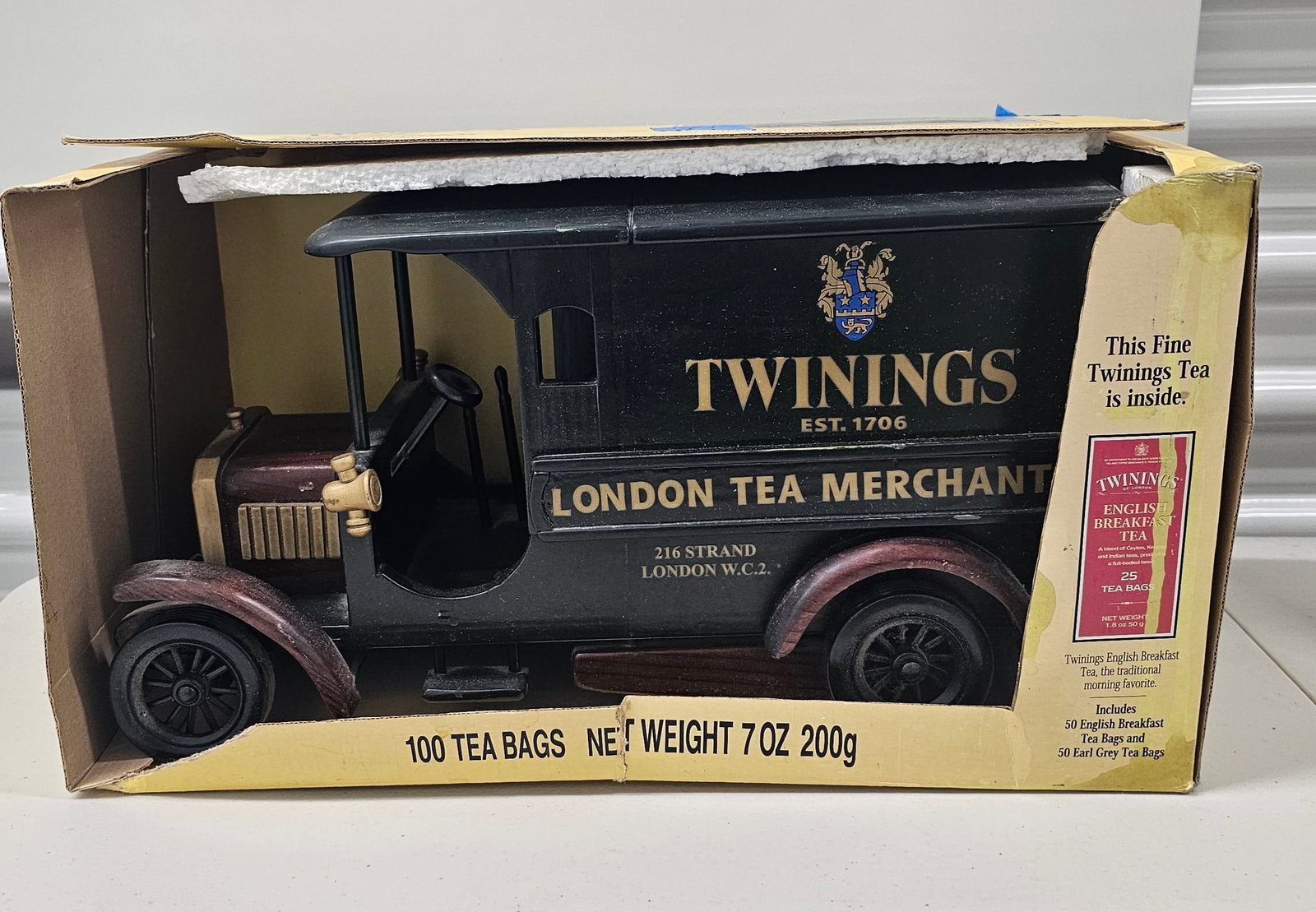 Twinings Teabag Delivery Truck Replica Storage Display: no tea bags included, 9x16x7"