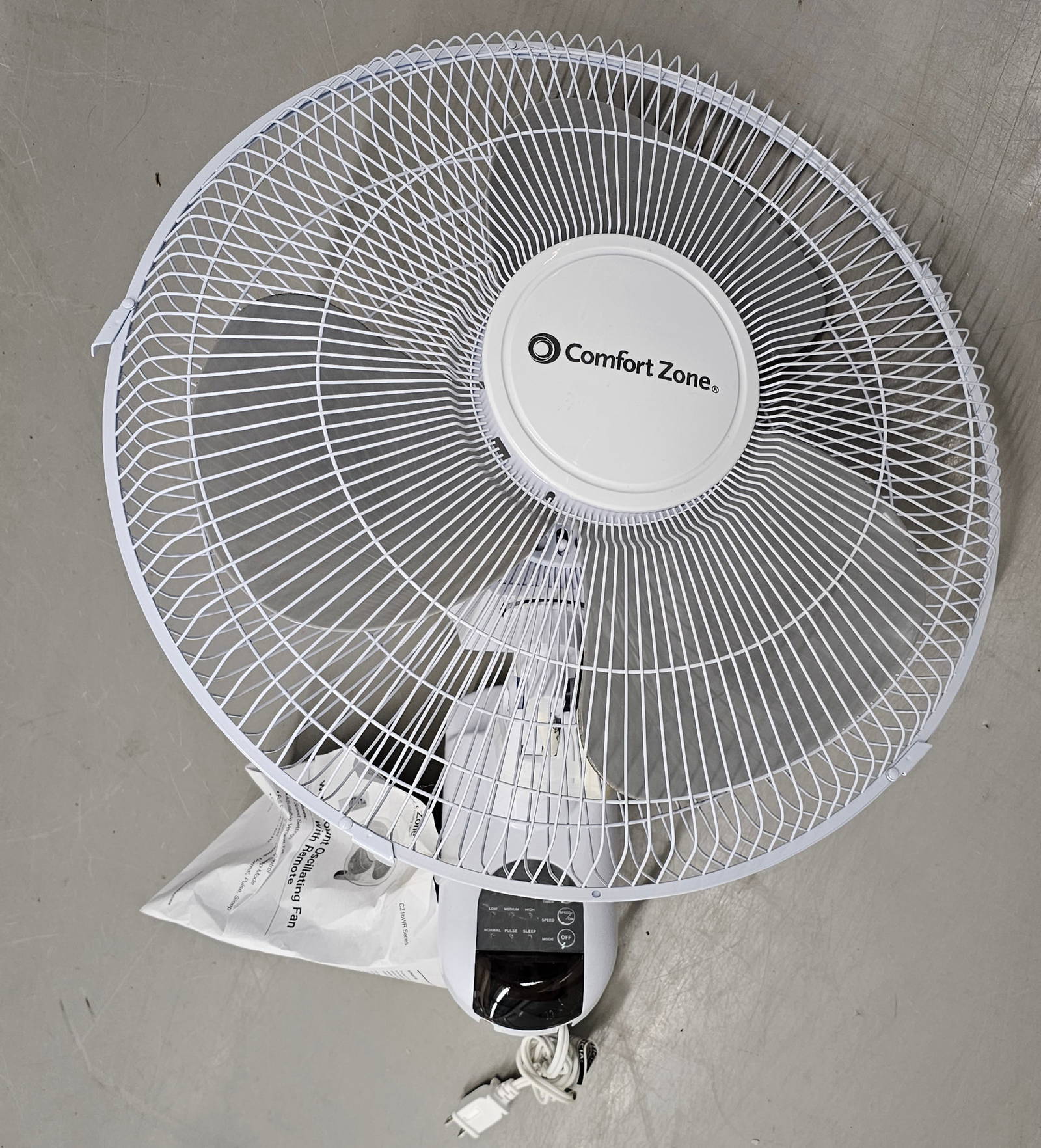 Comfortzone Mountable Fan With Remote Auction