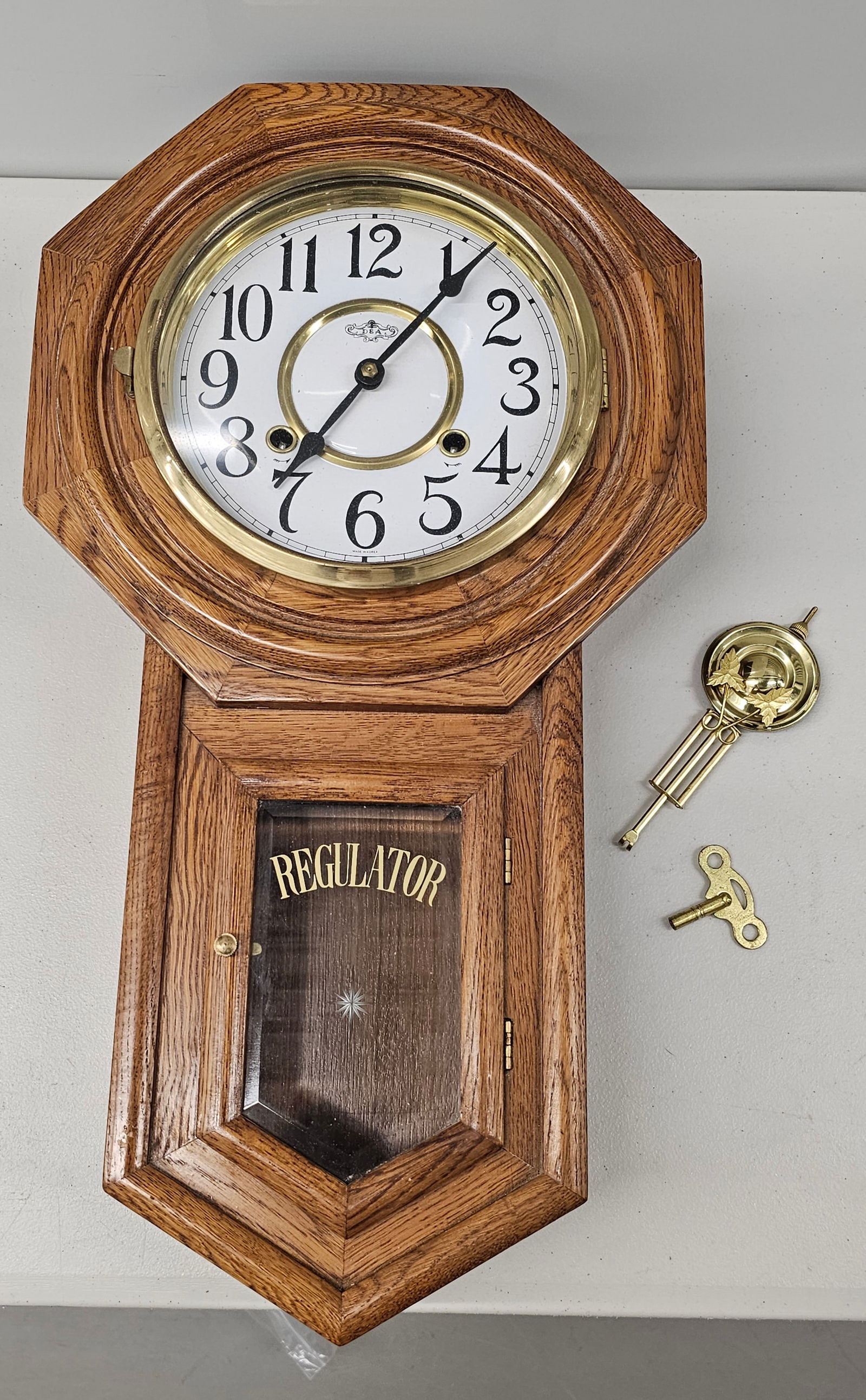 Vintage Regulater Wall Clock 22x12": Vintage Regulater Wall Clock 22x12"