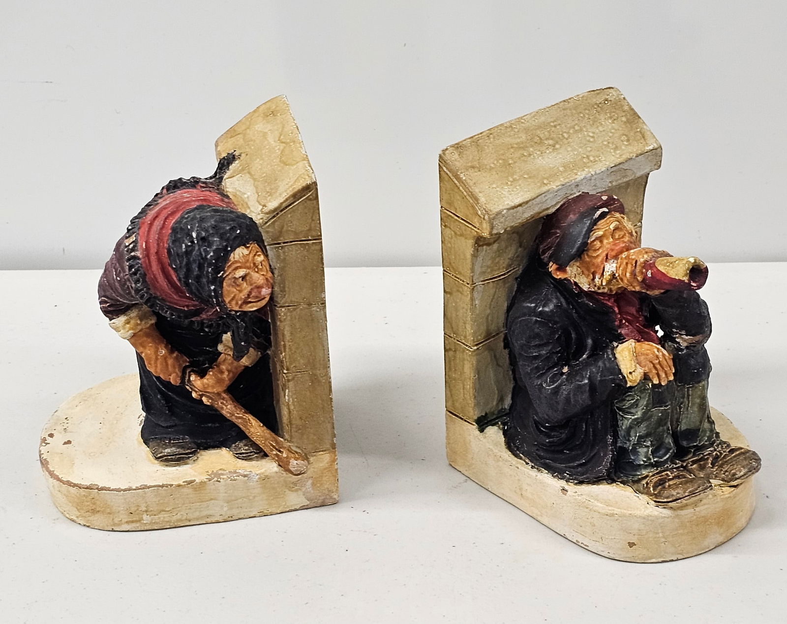 Vintage Kitschy Ceramic Bookend Signed Made in France: Vintage Kitschy Ceramic Bookend Signed Made in France