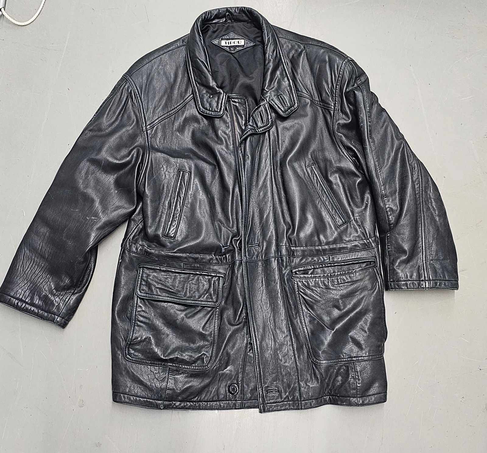 Vintage Timbor Men's Leather Jacket L (1 of 1)