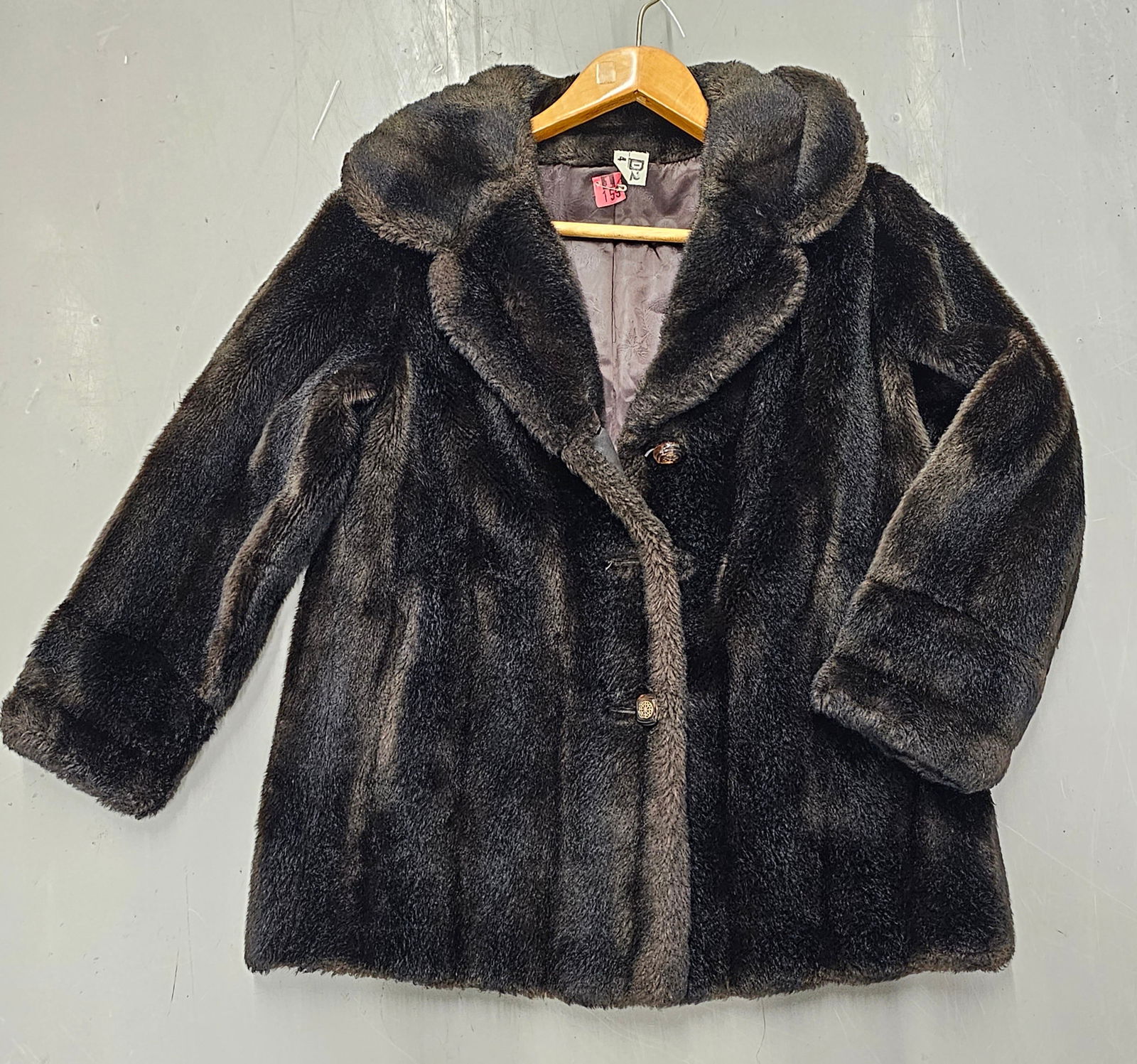 Vintage Faux Fur Women's Jacket L (1 of 1)