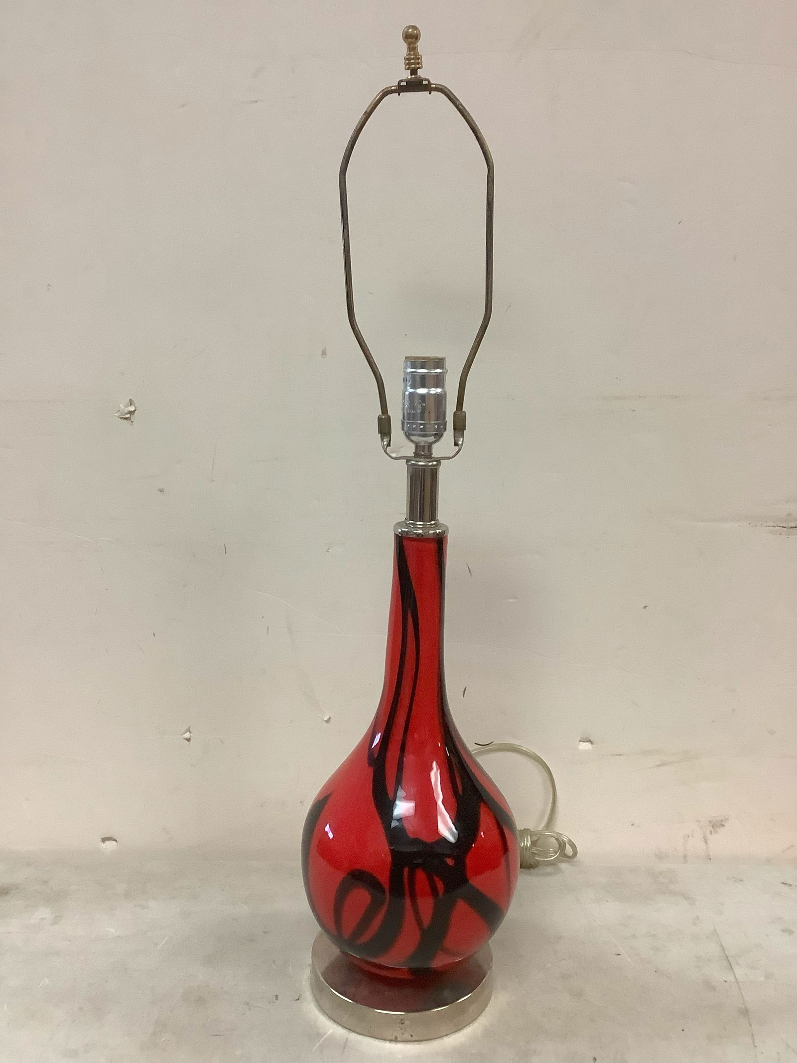 Hand Blown Glass Decorative Table Lamp 29.5 in tall (1 of 1)