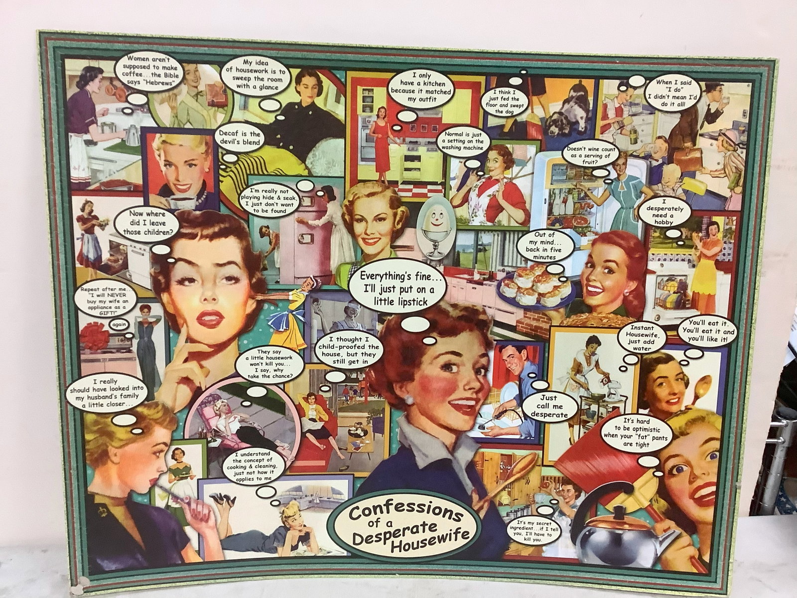 Confessions of a Desperate Housewife Puzzle (put together) 24x30: Confessions of a Desperate Housewife Puzzle (put together) 24x30