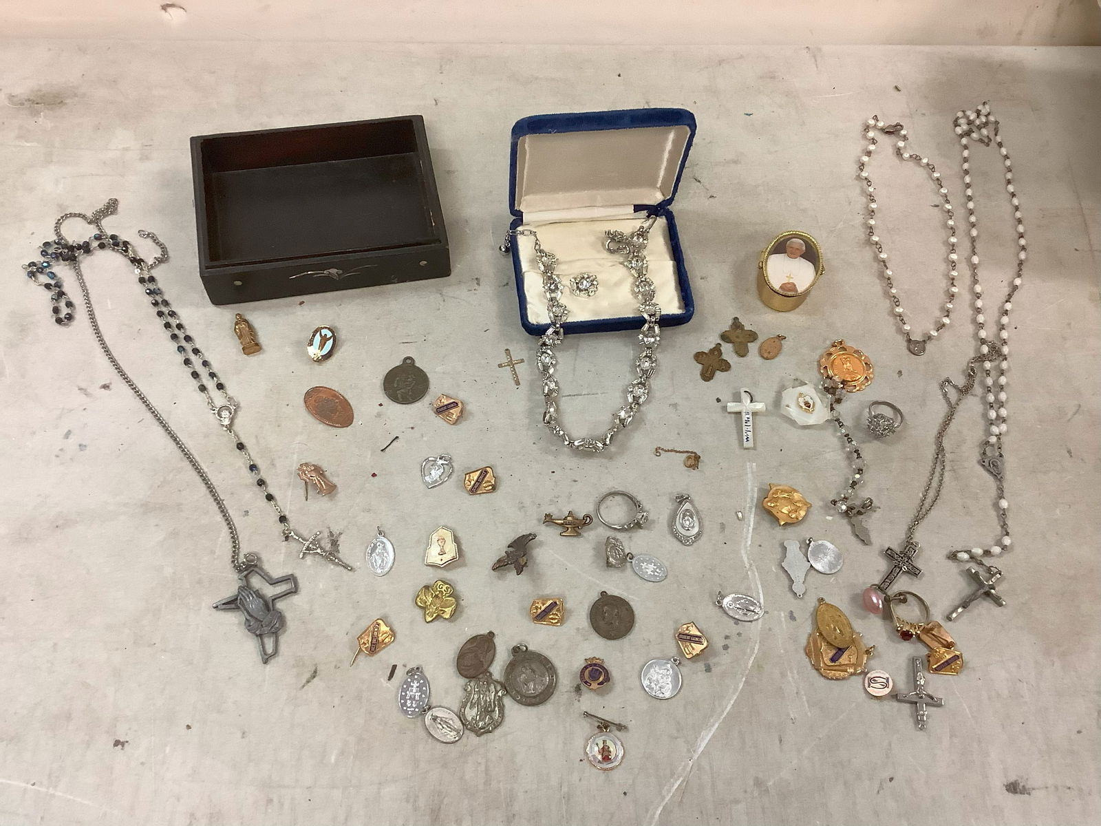 Rosary Beads, Assorted Religious items Ring, some Sterling and 14k Gold Filled and more (1 of 1)
