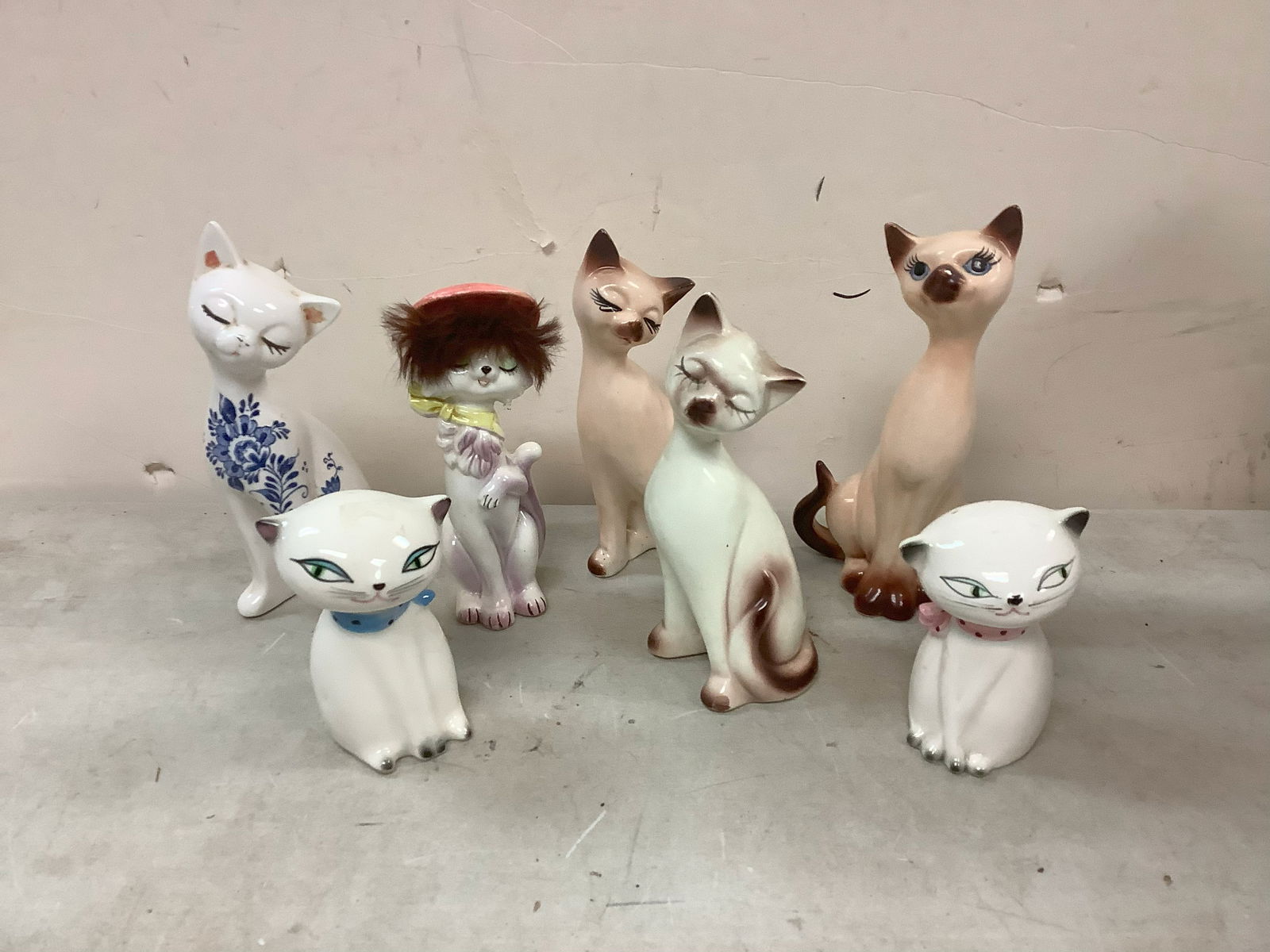 Assorted Cat Figurines 8in tallest (1 of 1)
