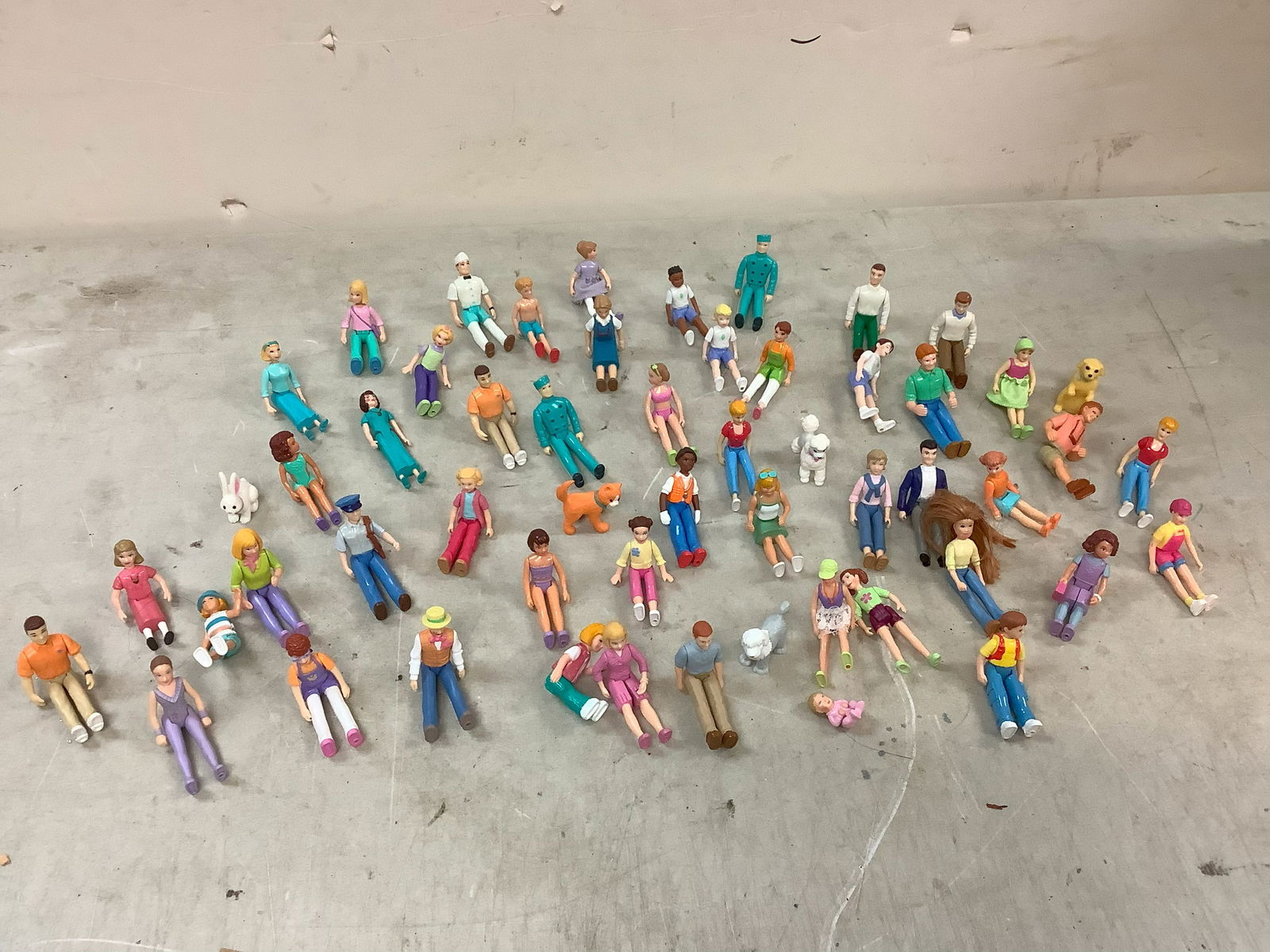 Large Lot of Assorted Miniature Toy Dolls (1 of 1)