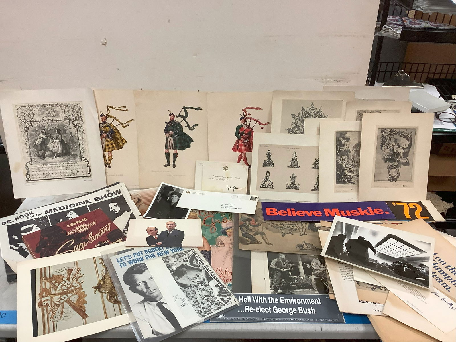 Tex Ritter autographed  Picture "Riders of the Frontier", Vintage Bumper Stickers, 1956 Cheverolet (1 of 1)