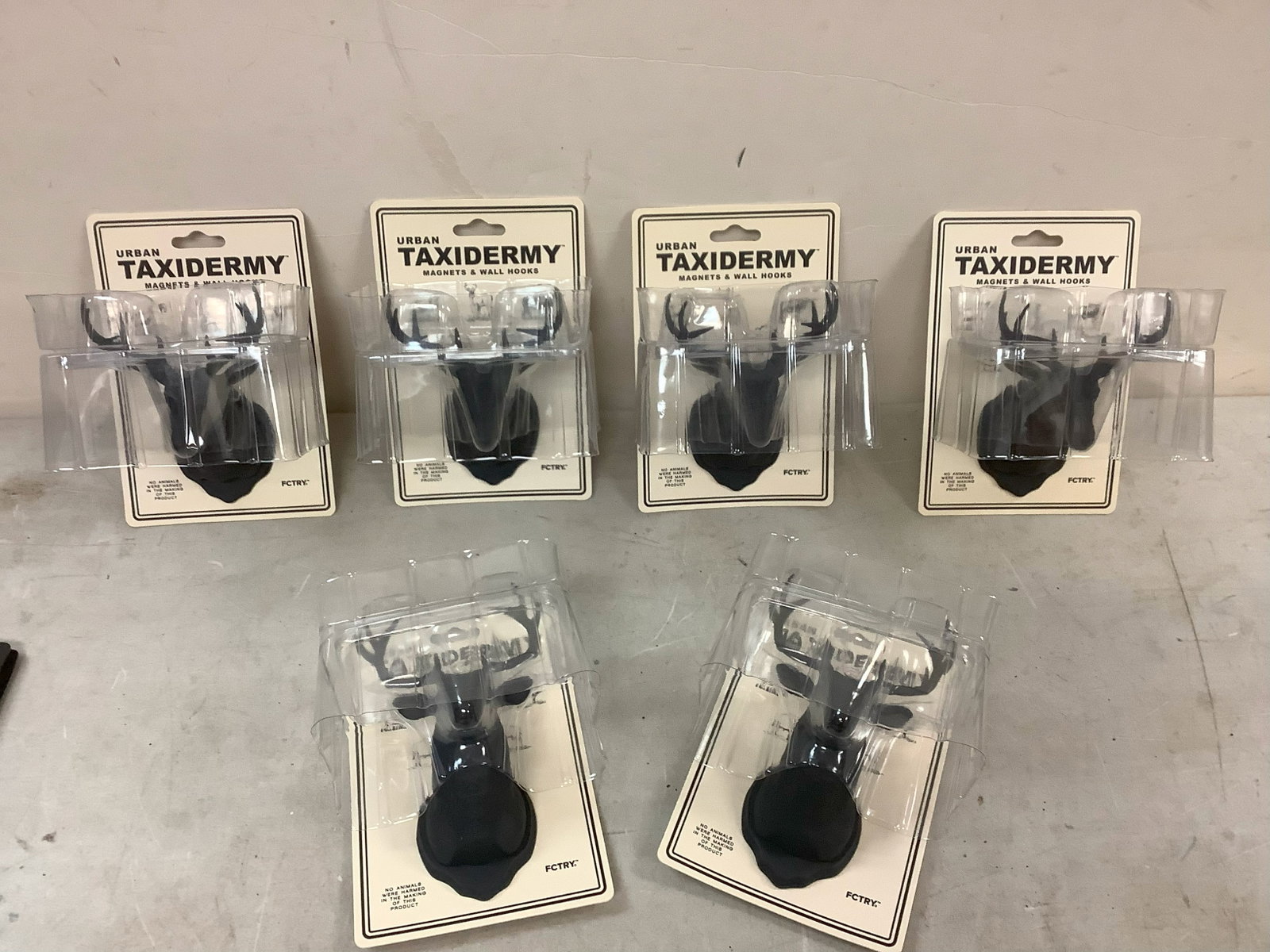 Lot of 6 Urban Taxidermy Magnets and Wall Hooks: Lot of 6 Urban Taxidermy Magnets and Wall Hooks