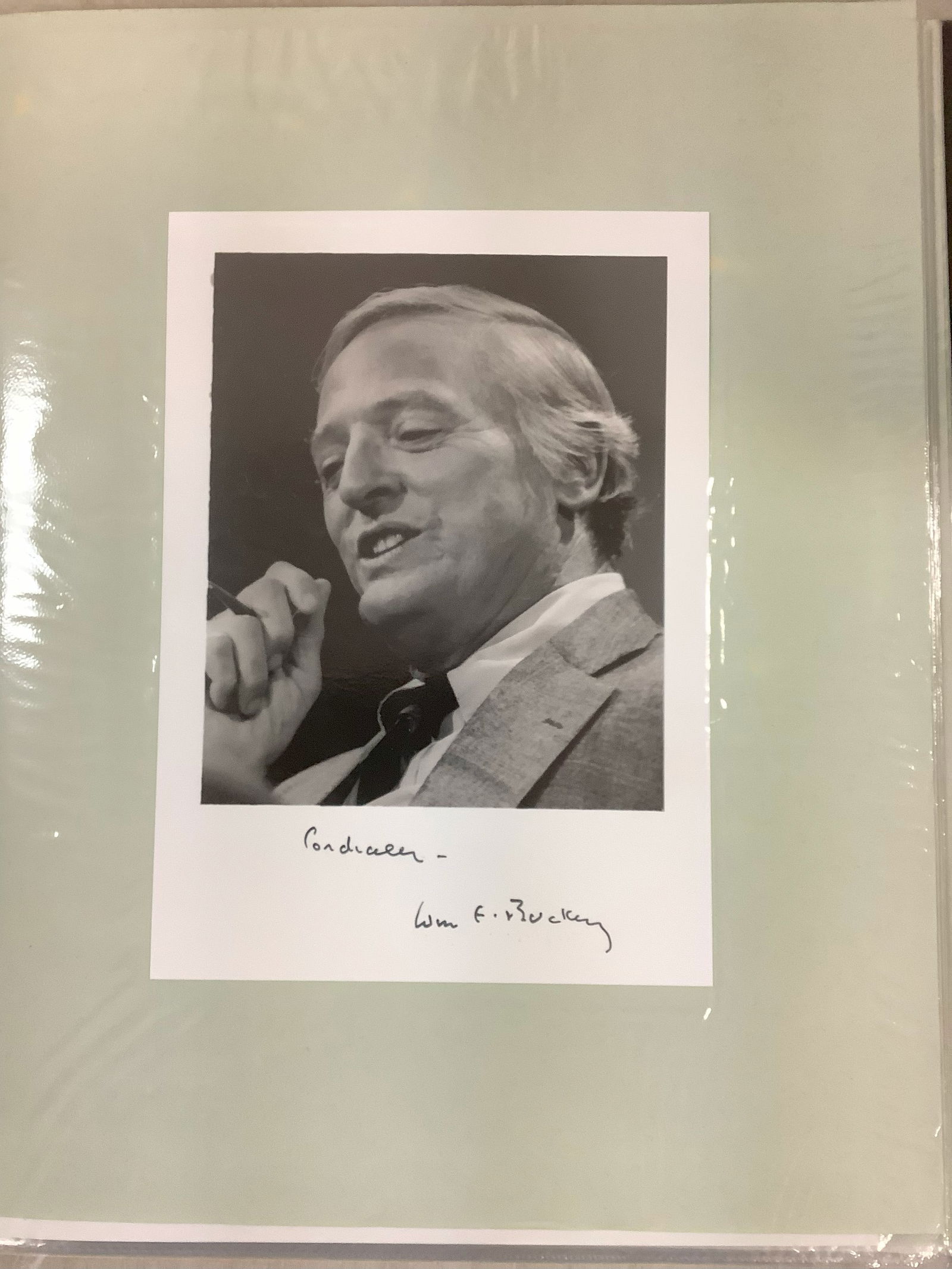 Autographed Headshot - WM F. Buckley  7x5 (1 of 1)