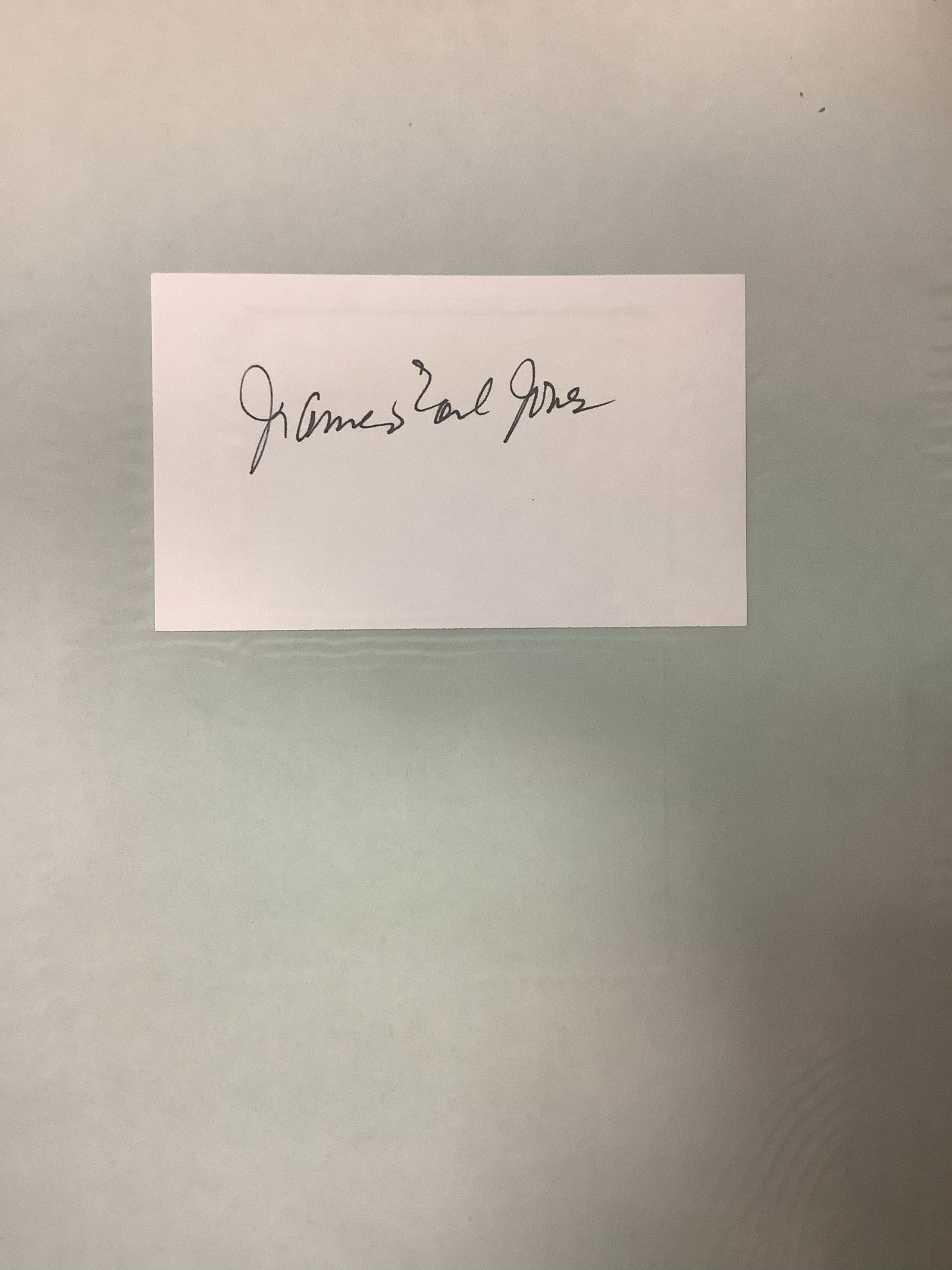Autograph - James Earl Jones: Autograph - James Earl Jones