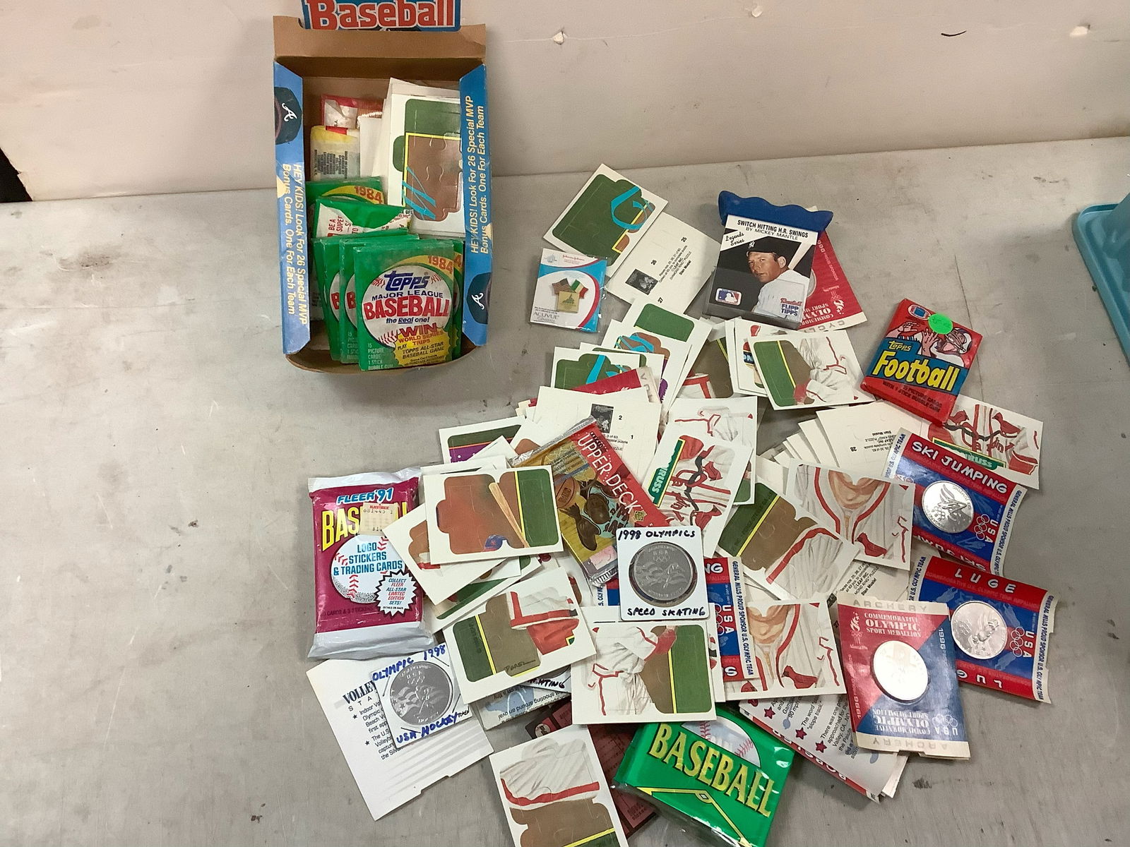 1998 General Mills OUSA Olymic Sponsor Coins/Tokens, 1984 Topps Baseball cards with Gum and more (1 of 1)