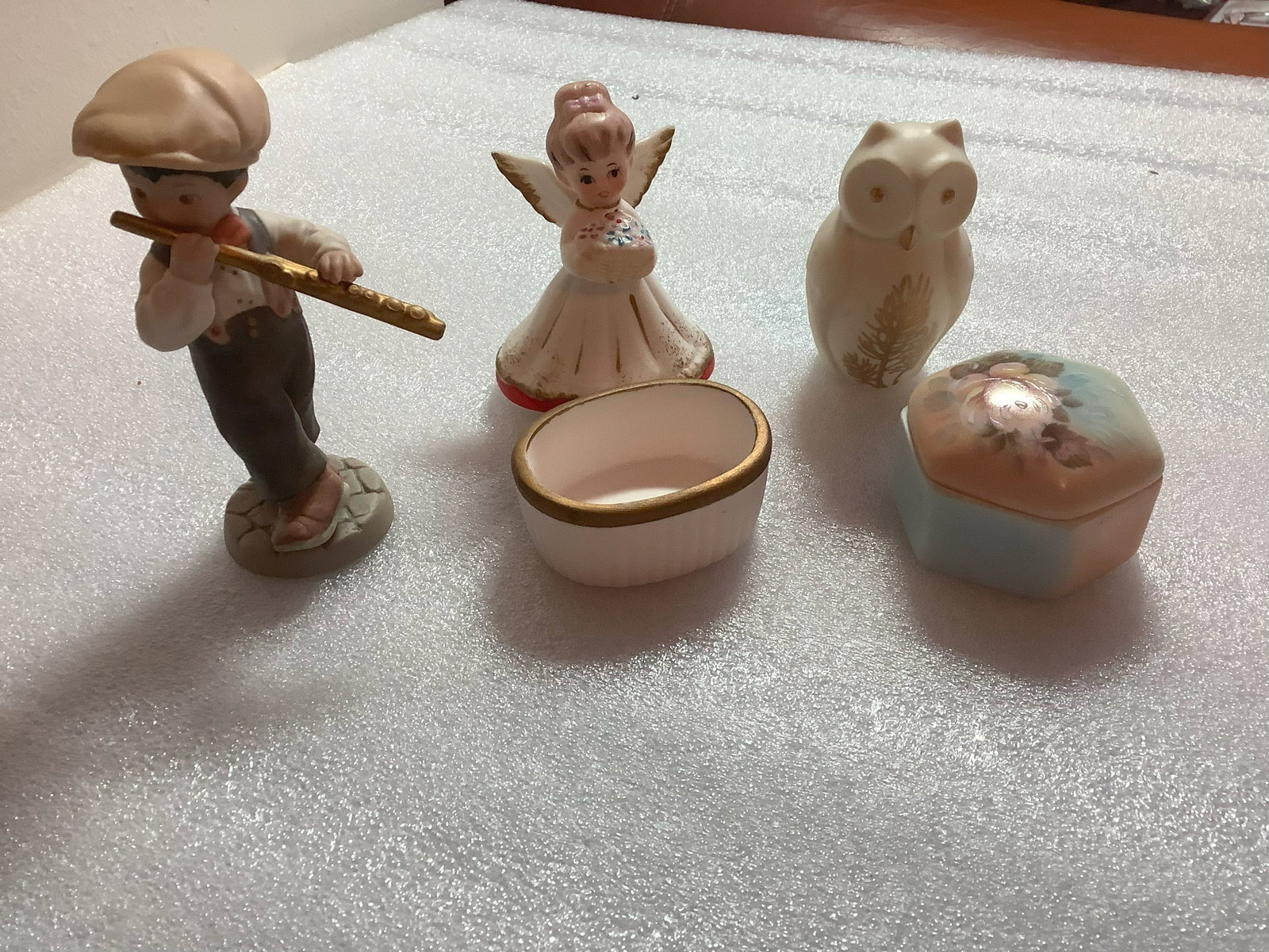 Lefton Angel Trinket, Lenox Owl and more Tallest 4": Lefton Angel Trinket, Lenox Owl and more Tallest 4"