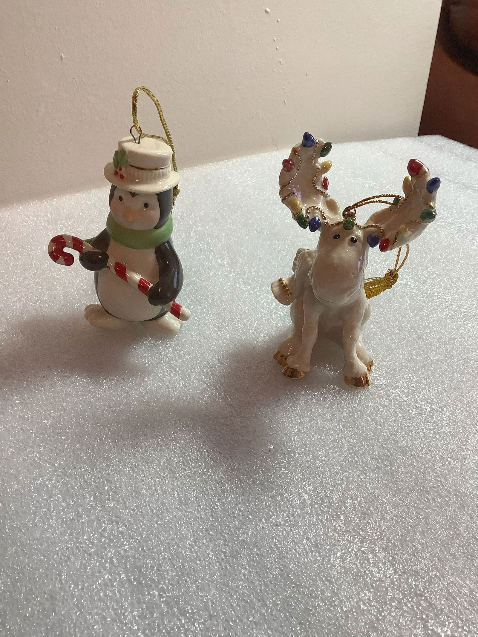 Lenox Moose and Penguin Ornaments Tallest 4 1/2" (1 of 1)