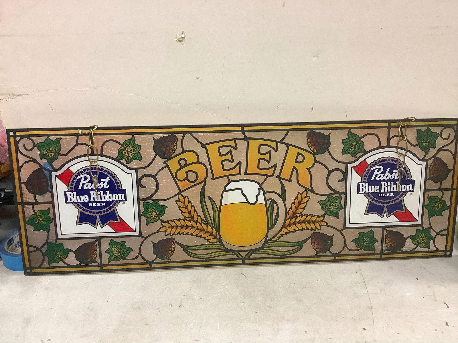 Pabst Blue Ribbon Beer Sign 35x12 (1 of 1)