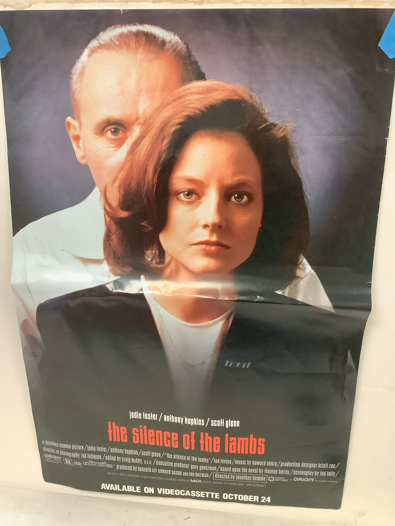 Original Silence of The Lambs Movie Poster - double sided 27.5x39: Original Silence of The Lambs Movie Poster - double sided 27.5x39