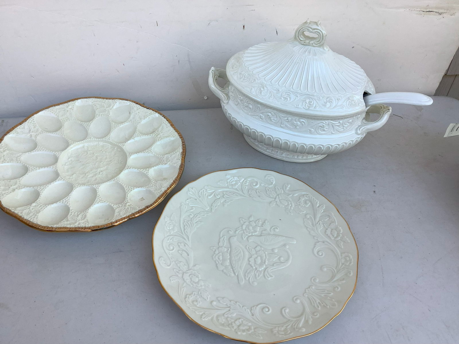 The Lenox China Anniversary Plate, Lenox Butler's Pantry Tureen with Lid, Deviled Egg Tray (1 of 1)
