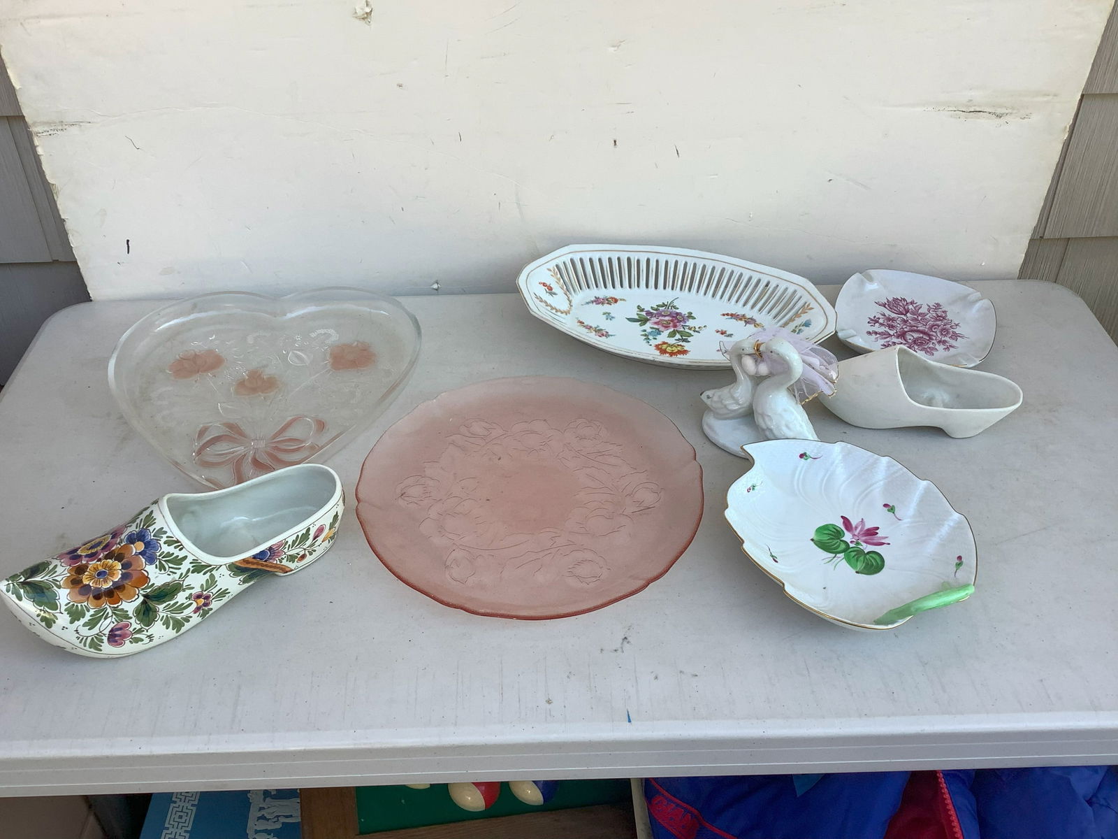 RW Bavaria Serving Tray, Hesen Candy Dish, Hollohaza Hunary Ashtray, Delft Vintage Handpainted and (1 of 1)