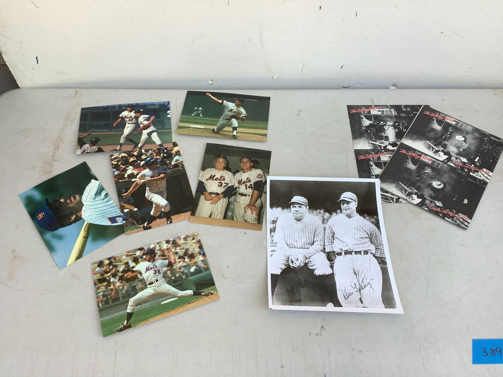 Rolling Stones Postacrds, MLB Postcards and Autographed Babe Ruth and Lou Gehrig Photo (1 of 1)