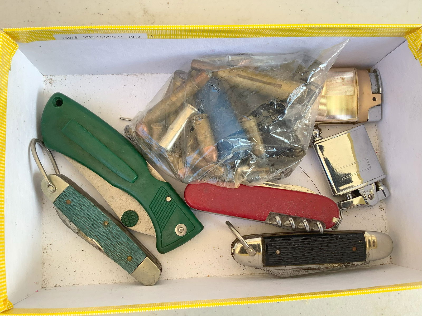 Assorted Bullets, Ronson Lighter, Swiss Army Knife, Pocket Knife and more (1 of 1)