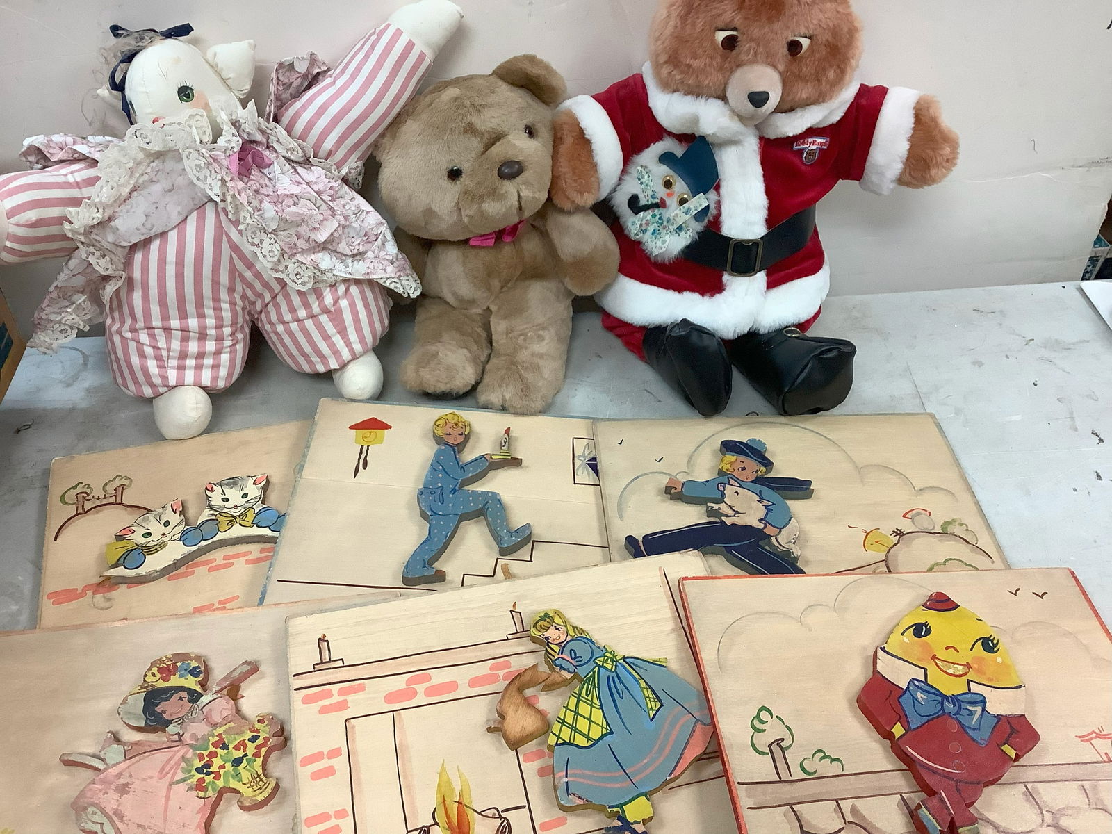 Teddy Ruxpin christmas doll, vintage wooden handmade storyboards, and more (1 of 1)