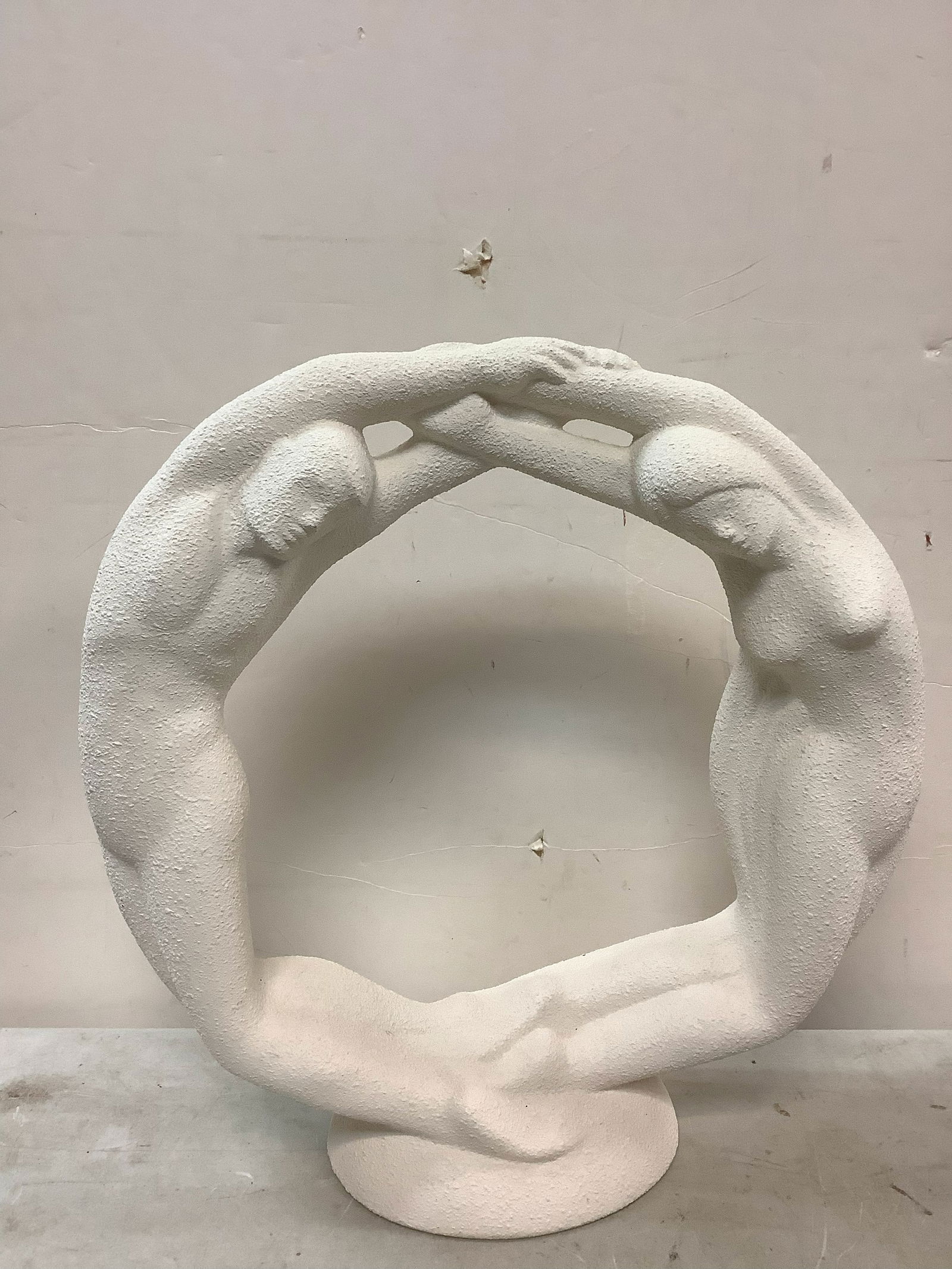 Art deco 2 people white statue 15.5in.tall (1 of 1)