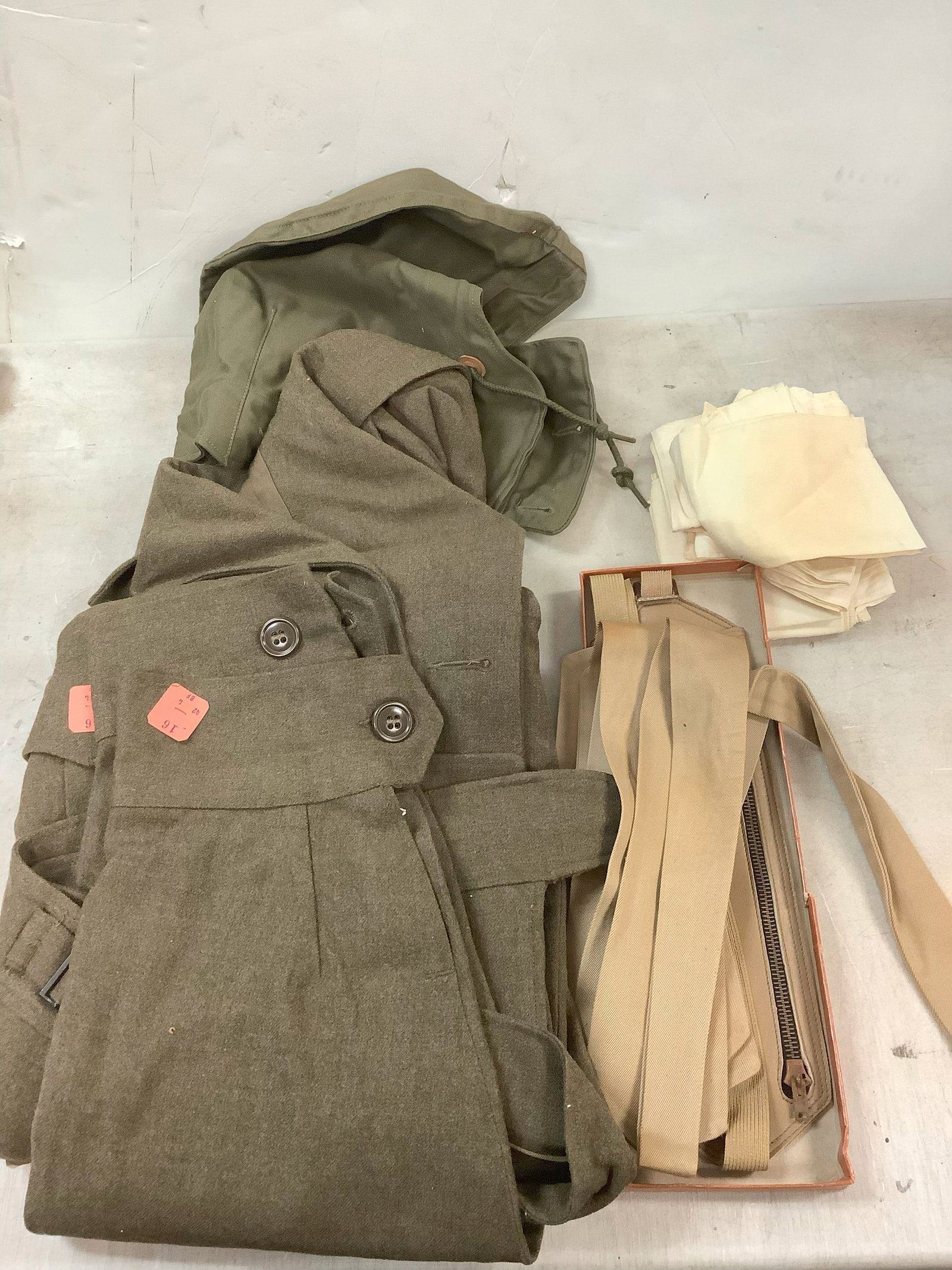 Vintage Military Ties, Handkerchiefs, Hood, Military Jacket 42L: Vintage Military Ties, Handkerchiefs, Hood, Military Jacket 42L