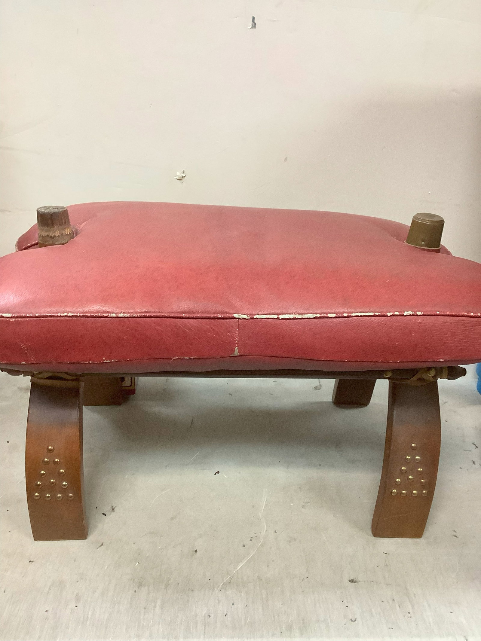 Tiny red stool/bench (16x25 in tall): Tiny red stool/bench (16x25 in tall)