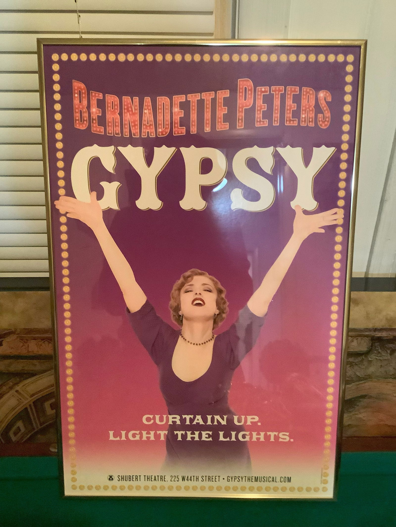 Framed Bernadette Peters "Gypsy" Broadway Musical Poster 22x14 (1 of 1)