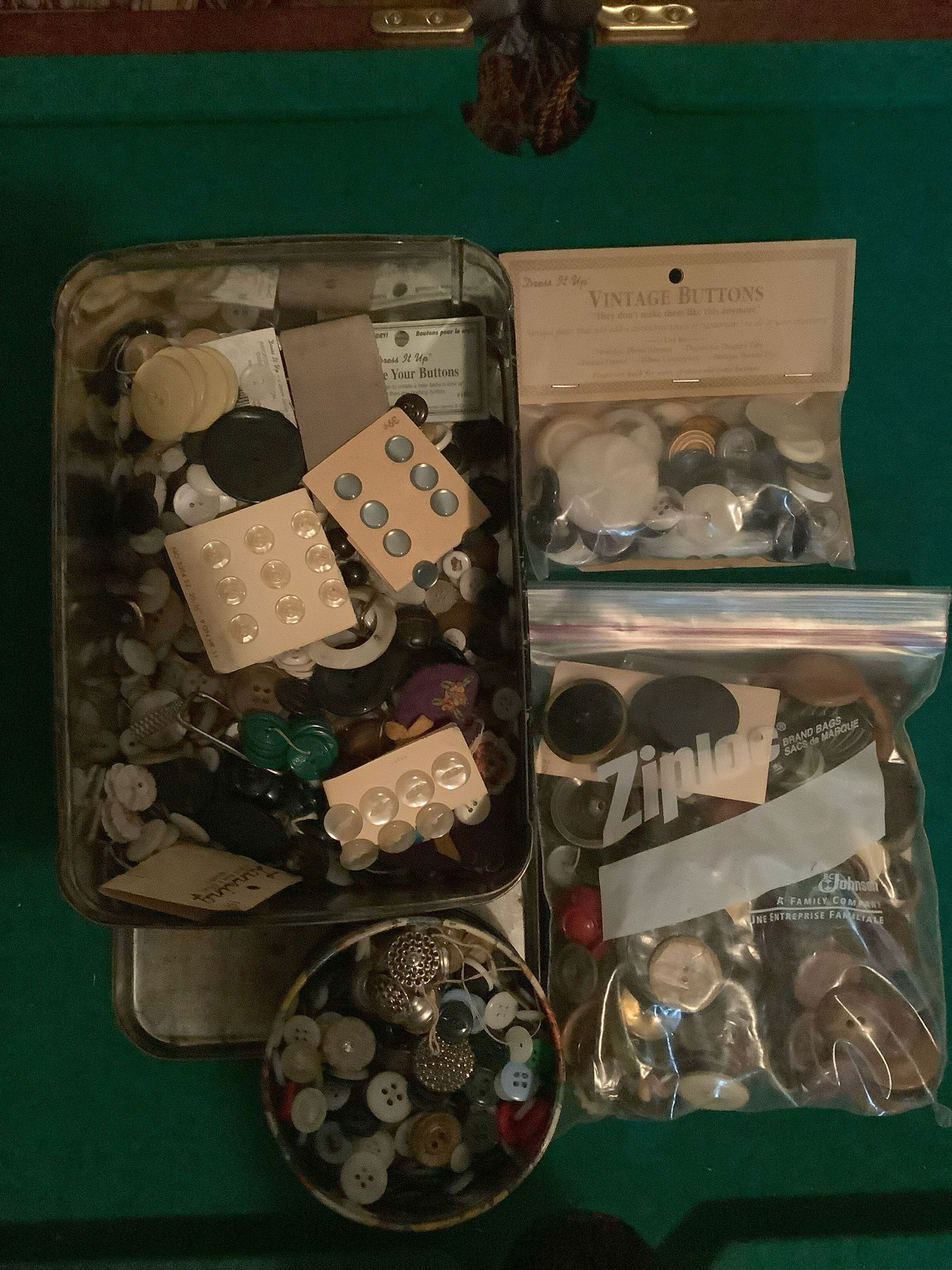 Tins Full of Vintage Buttons (1 of 1)