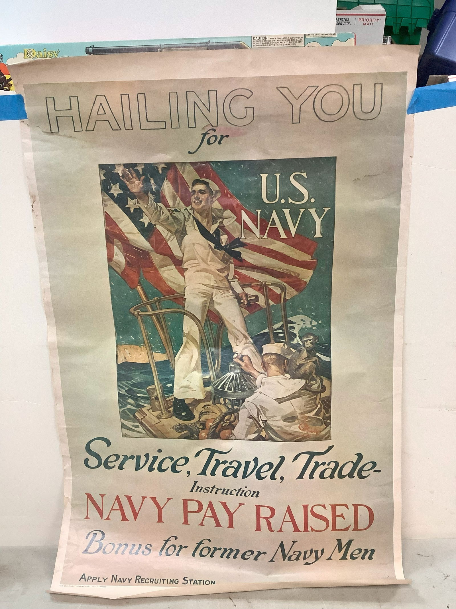 US Navy Recruiting Poster Reproduction 1973 33x24 (1 of 1)