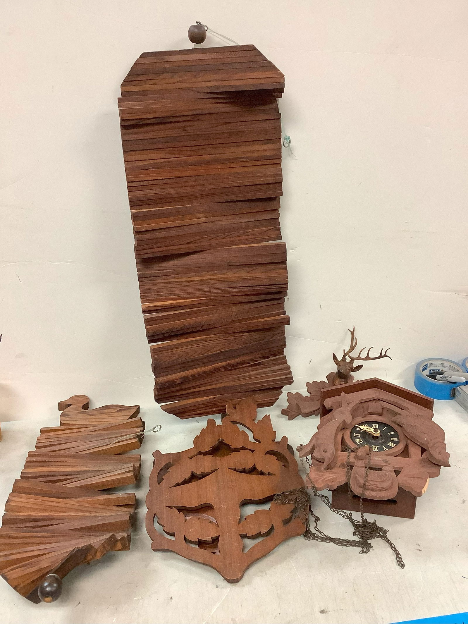 Wooden Style Wind Chime, Cuckoo Clock engraved Made in Germany and more (1 of 1)