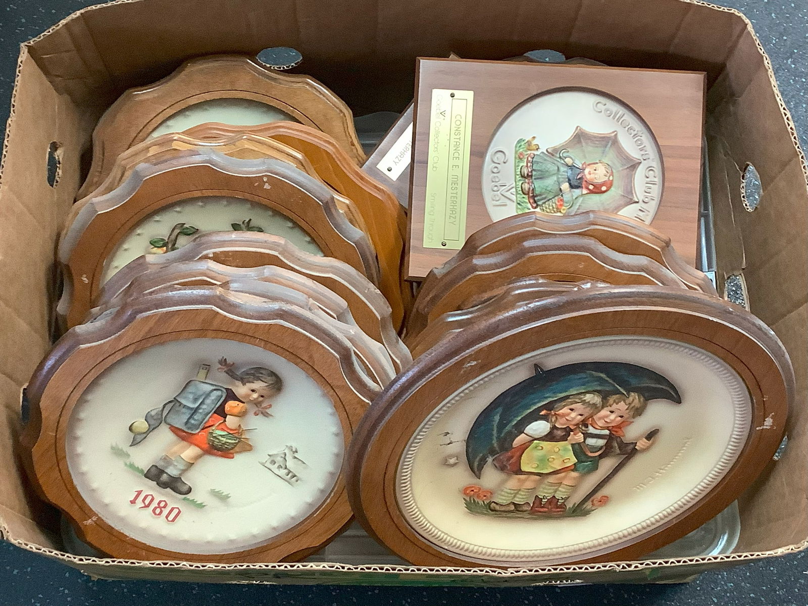 Vintage Goebel, Hummel Annual Collector's Plates in Wood Frames (1 of 1)