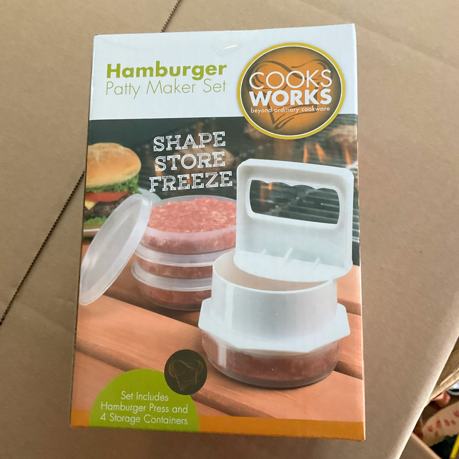 Box Full of 36 Count New Cooks Works Hamburger Patty Maker Sets: Box Full of 36 Count New Cooks Works Hamburger Patty Maker Sets