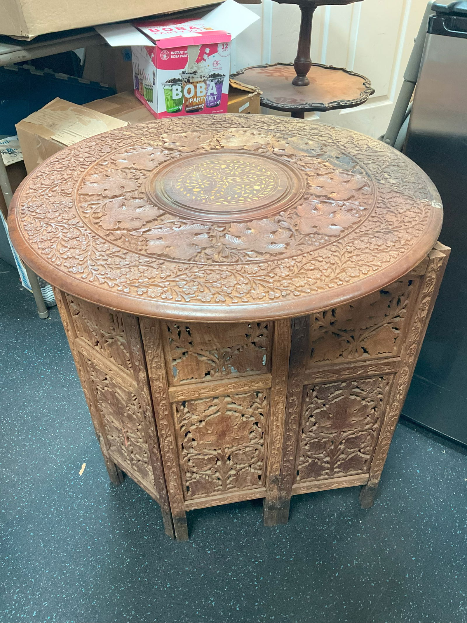 Decorative wooden table about 26in.tall: Decorative wooden table about 26in.tall