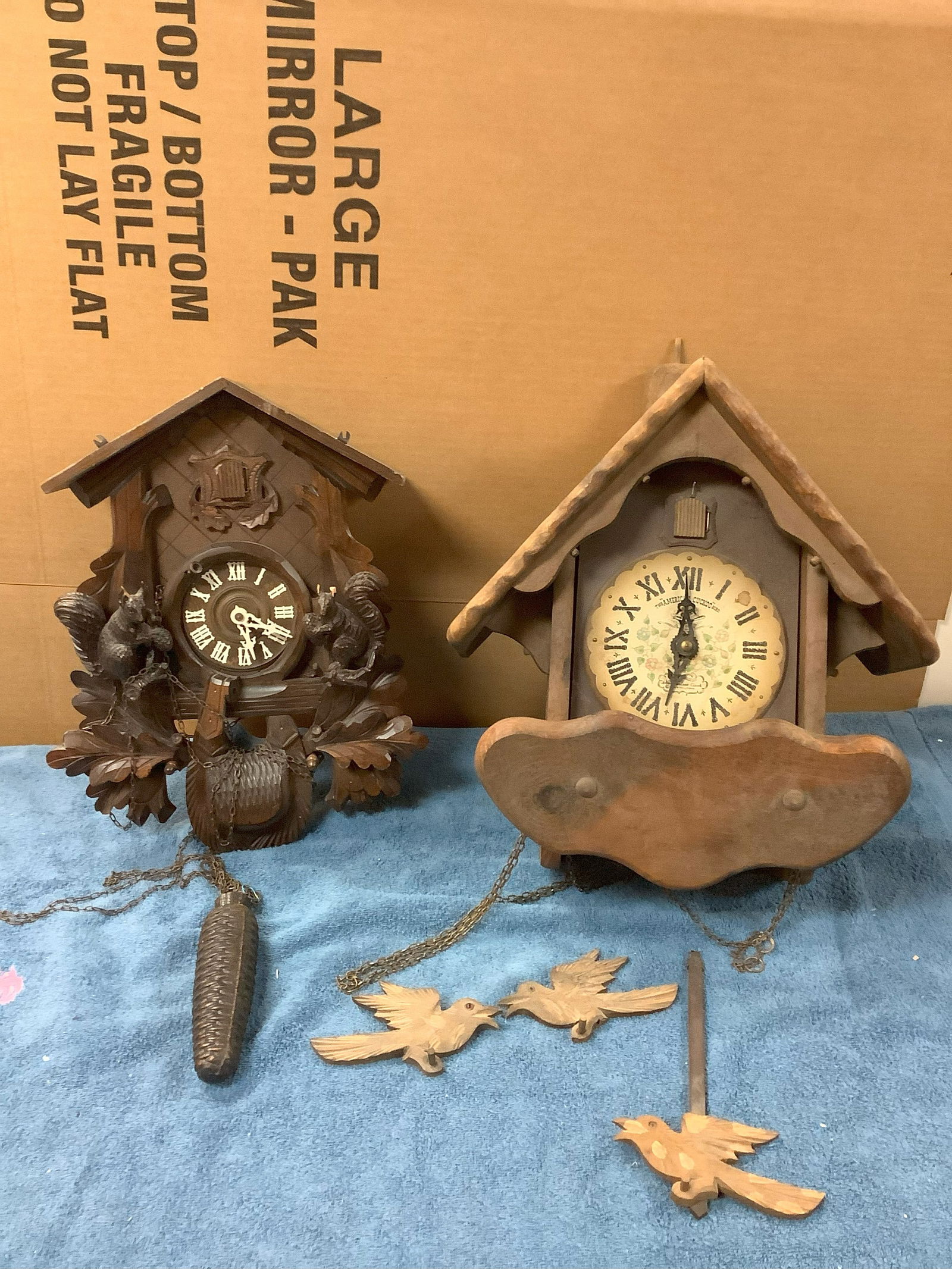 TCCC 1967 The New England Clock Company Cuckoo Clock 18.5 in tall (1 of 1)